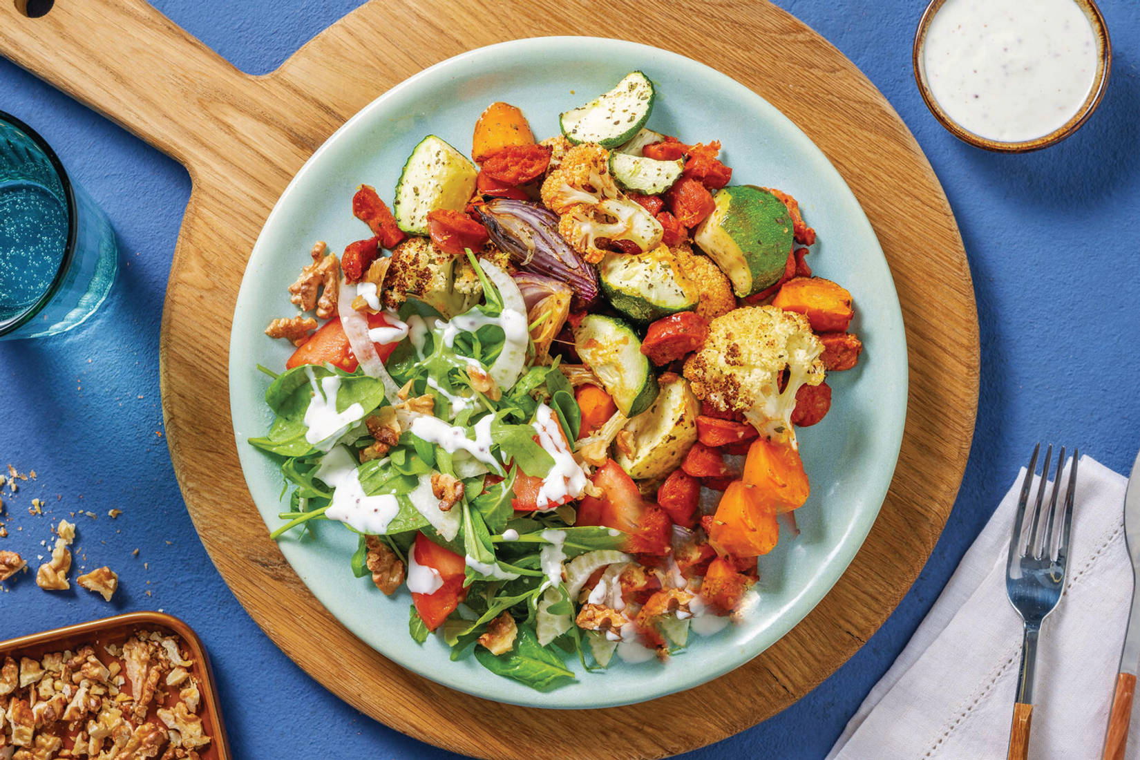 Easy Chorizo & Veggie Traybake