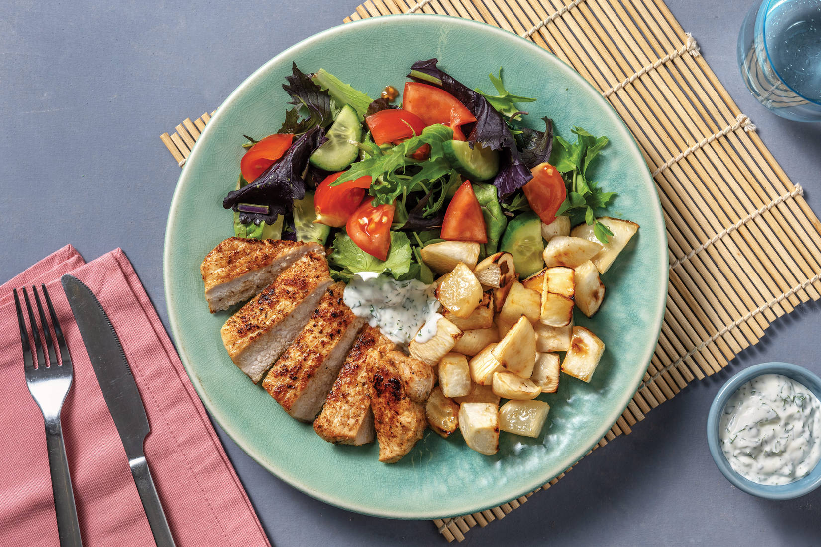 Easy Spiced Pork & Honey-Roasted Turnip