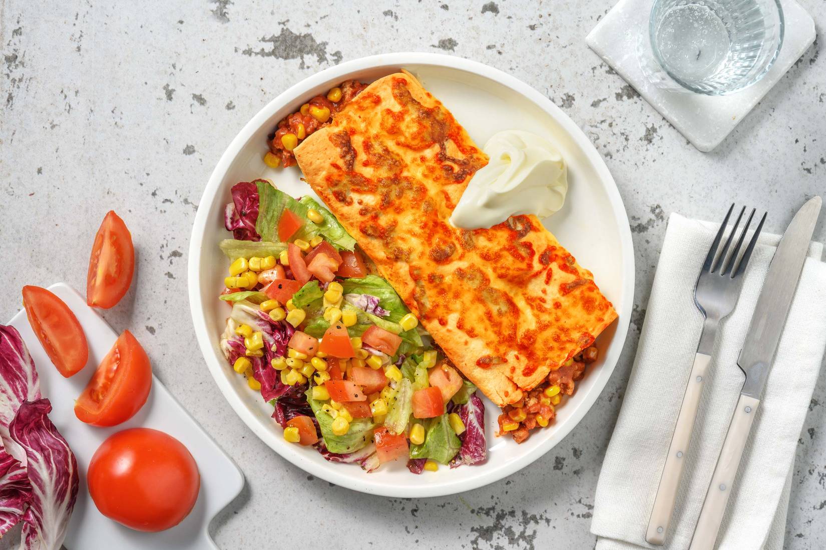 Enchilada's met kipgehakt