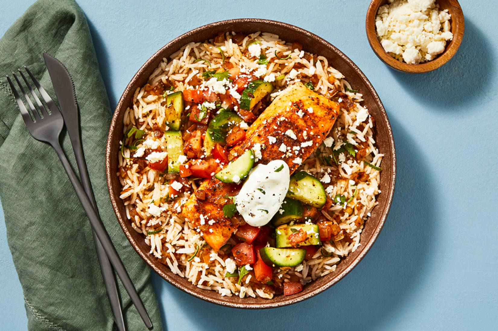 Mexican-Style Salmon and Rice Bowls