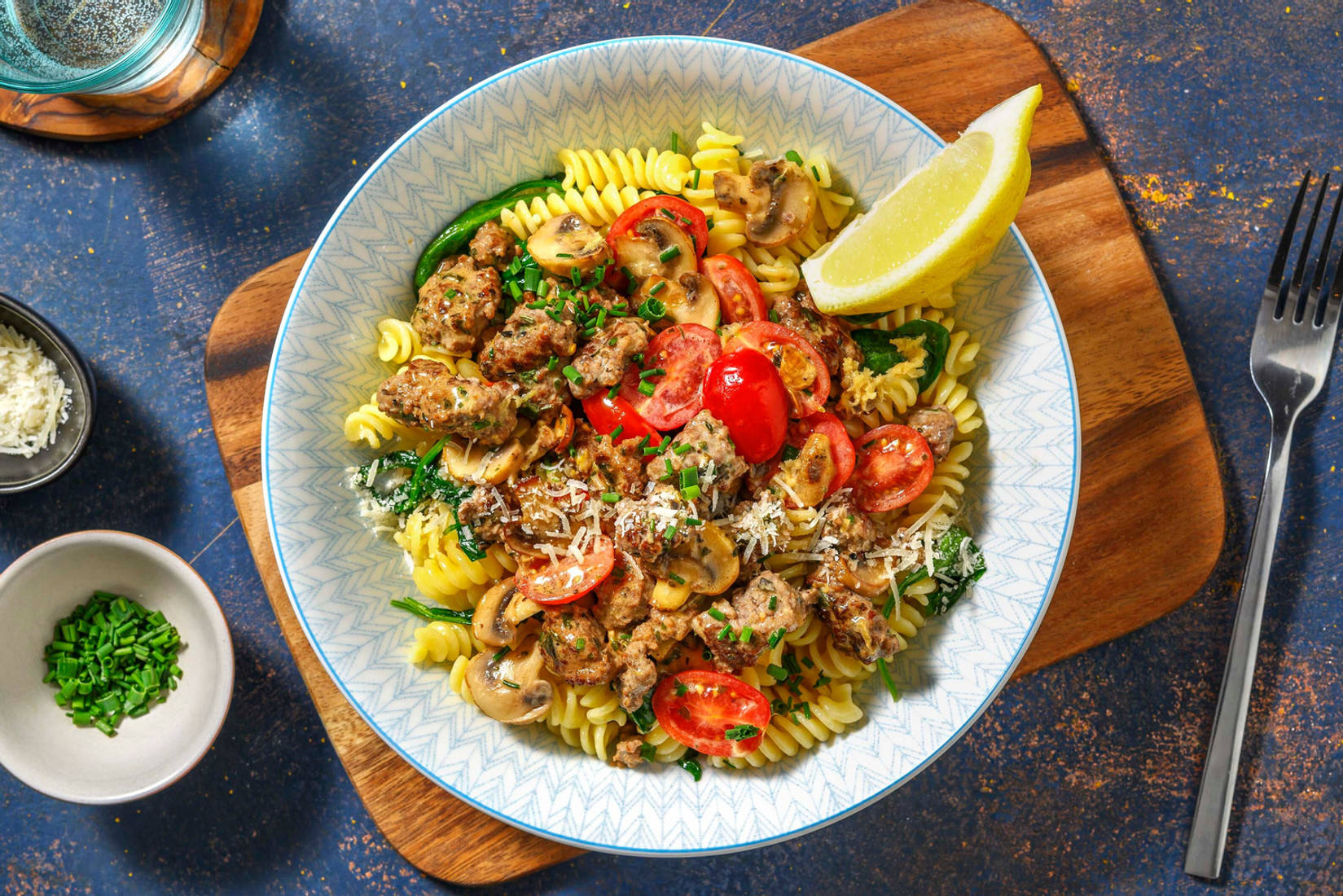 Beefy Sicilian Mushroom Fusilli
