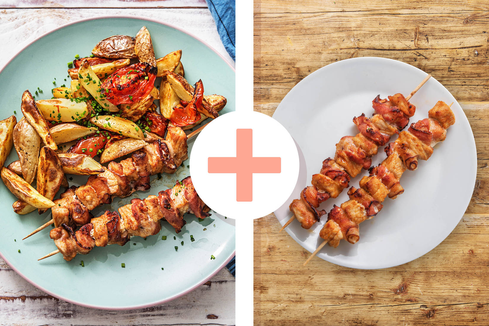 Gyrosspiesse mit Bacon und Tzatziki