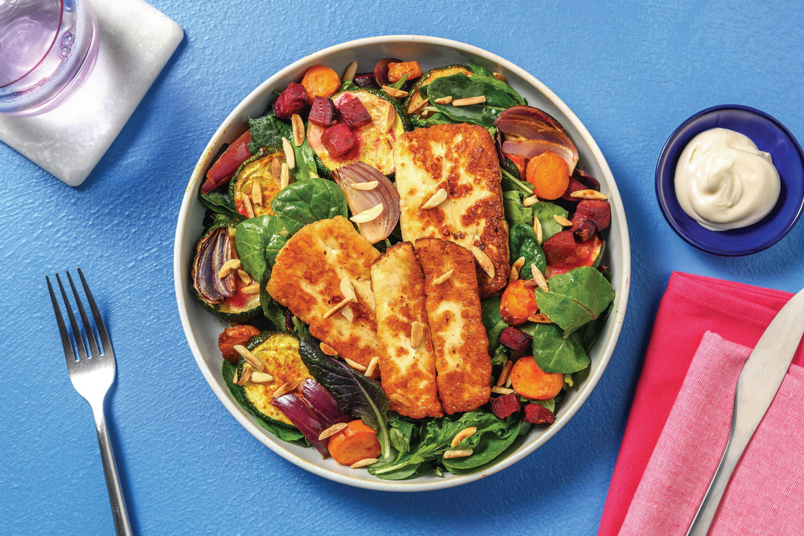 Haloumi & Chermoula Roast Veggie Salad