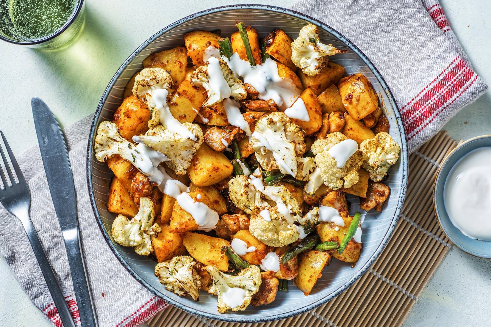 Harissa Chicken and Roasted Cauliflower