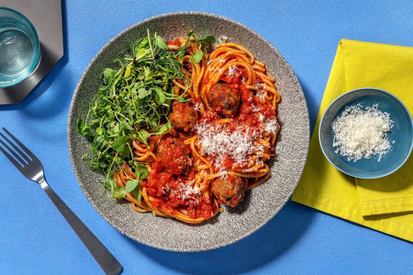 Herby Meatballs and Linguine