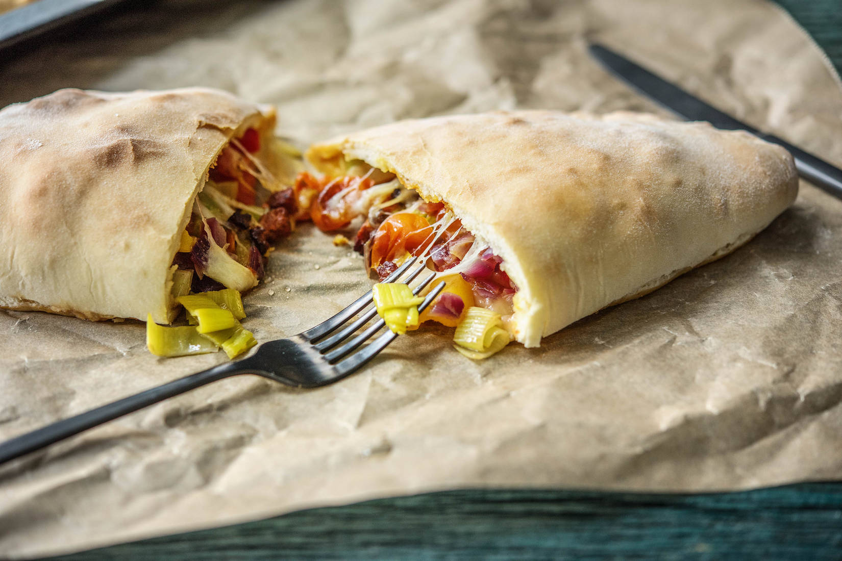 Homemade Chorizo Calzone