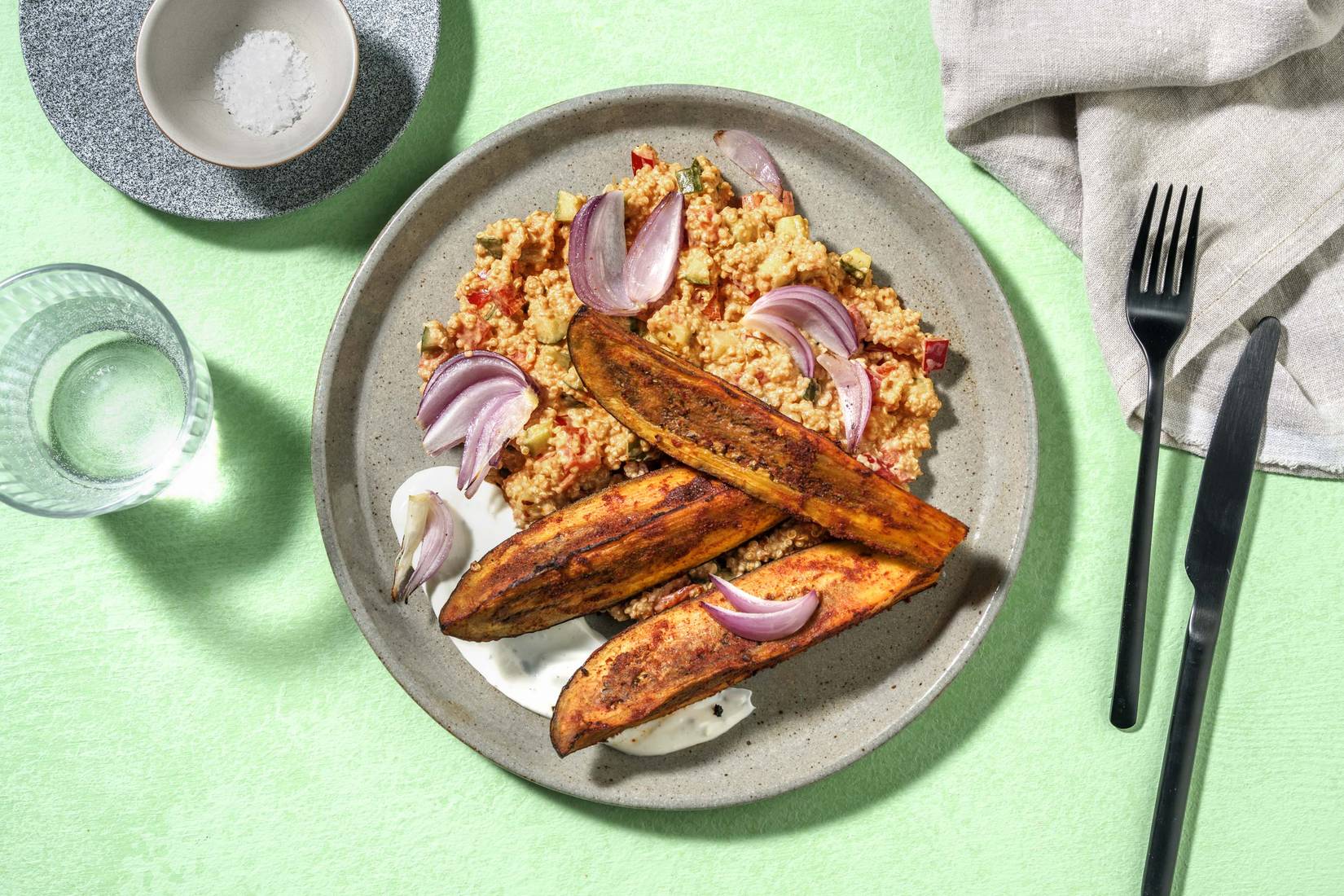 Honig-Harissa-Aubergine aus dem Ofen