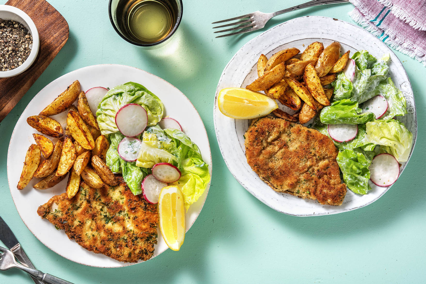Knuspriges Kräuterschnitzel