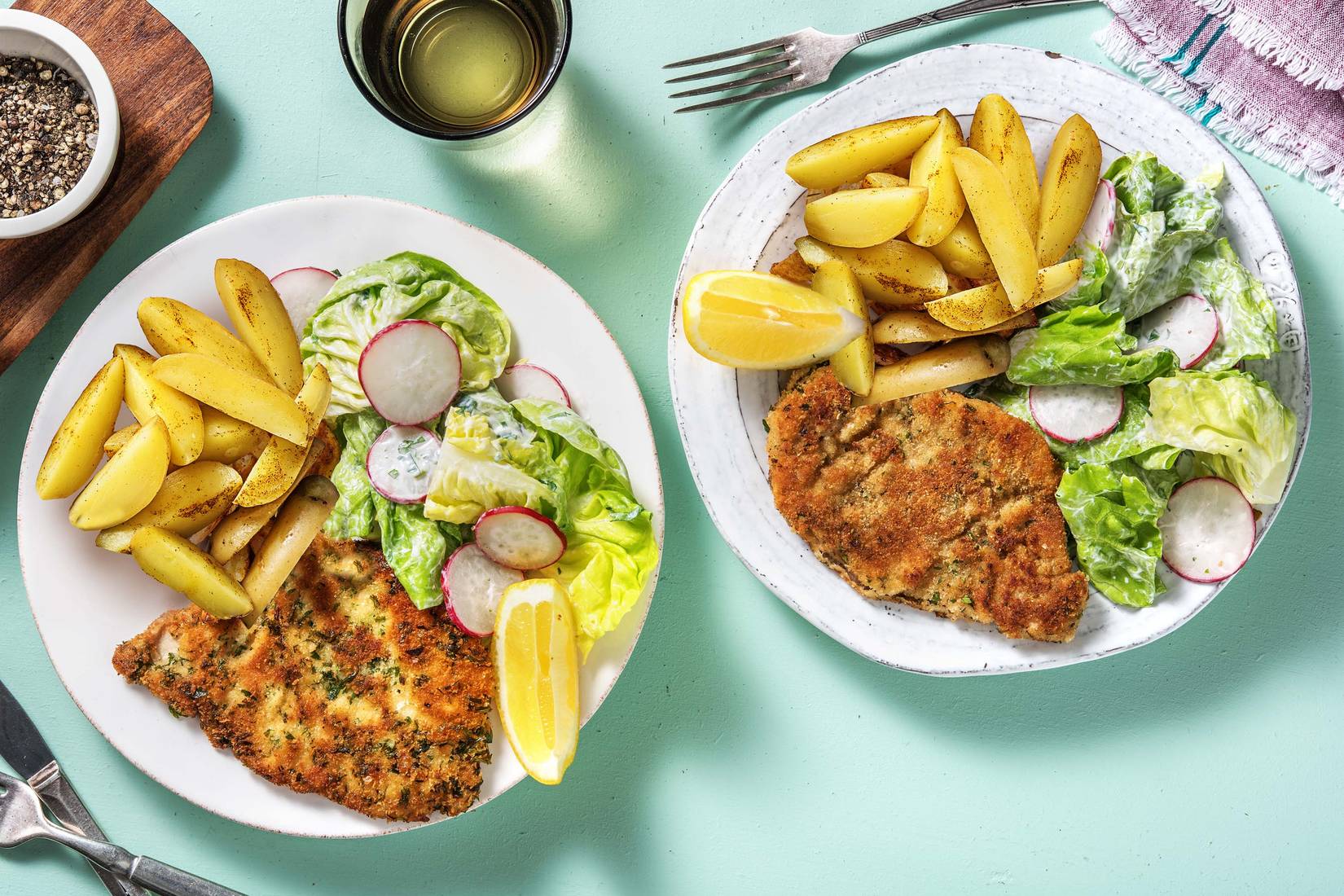 Knuspriges Kräuterschnitzel