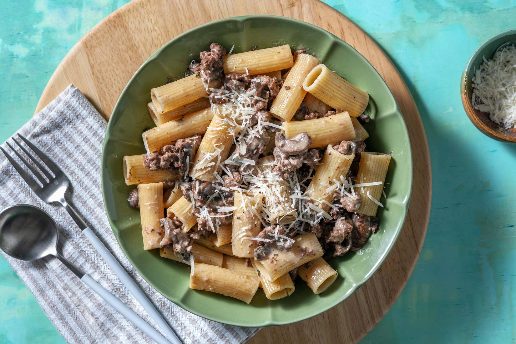 Lamb and Mushroom Rigatoni