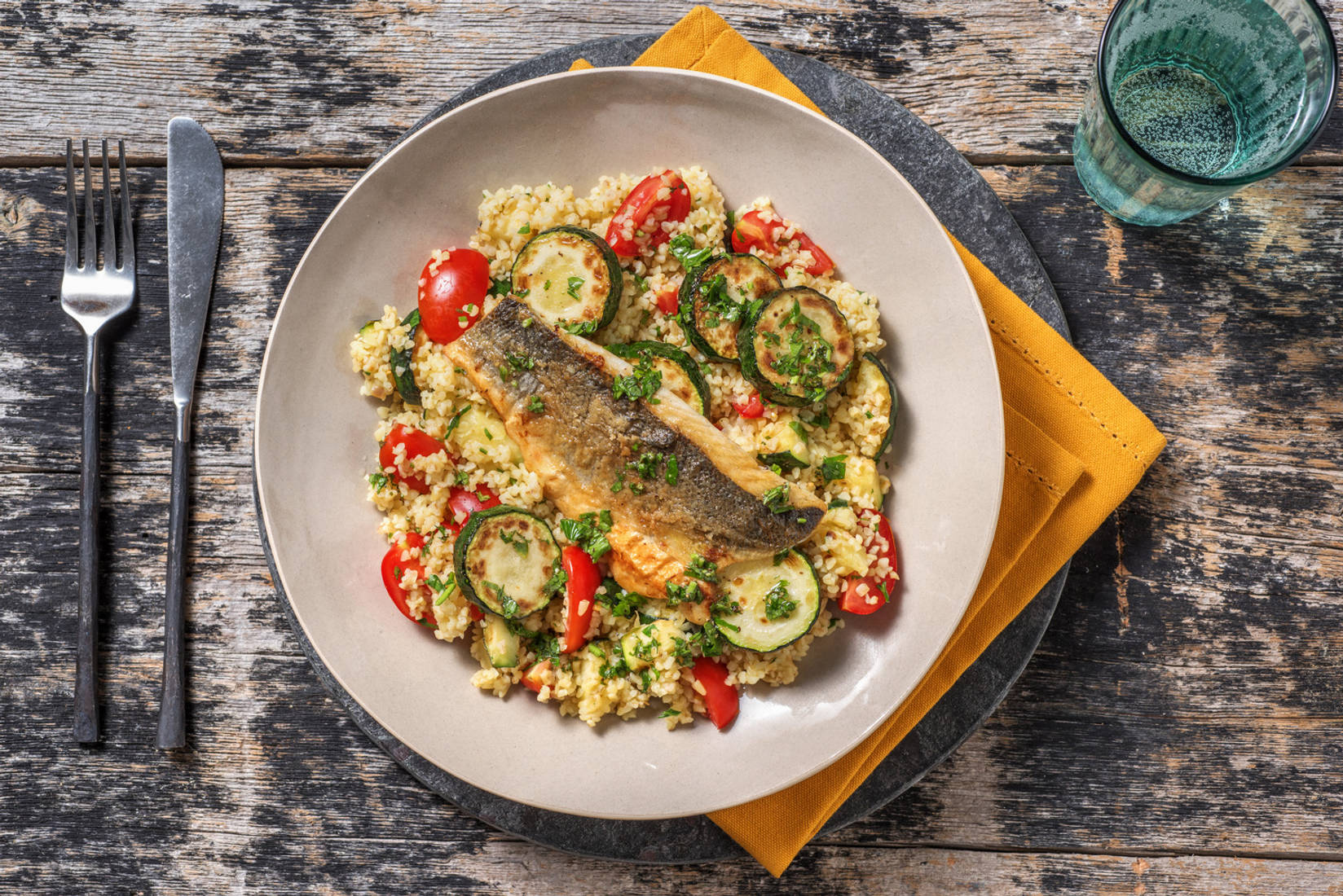 Lemony Herby Sea Bass