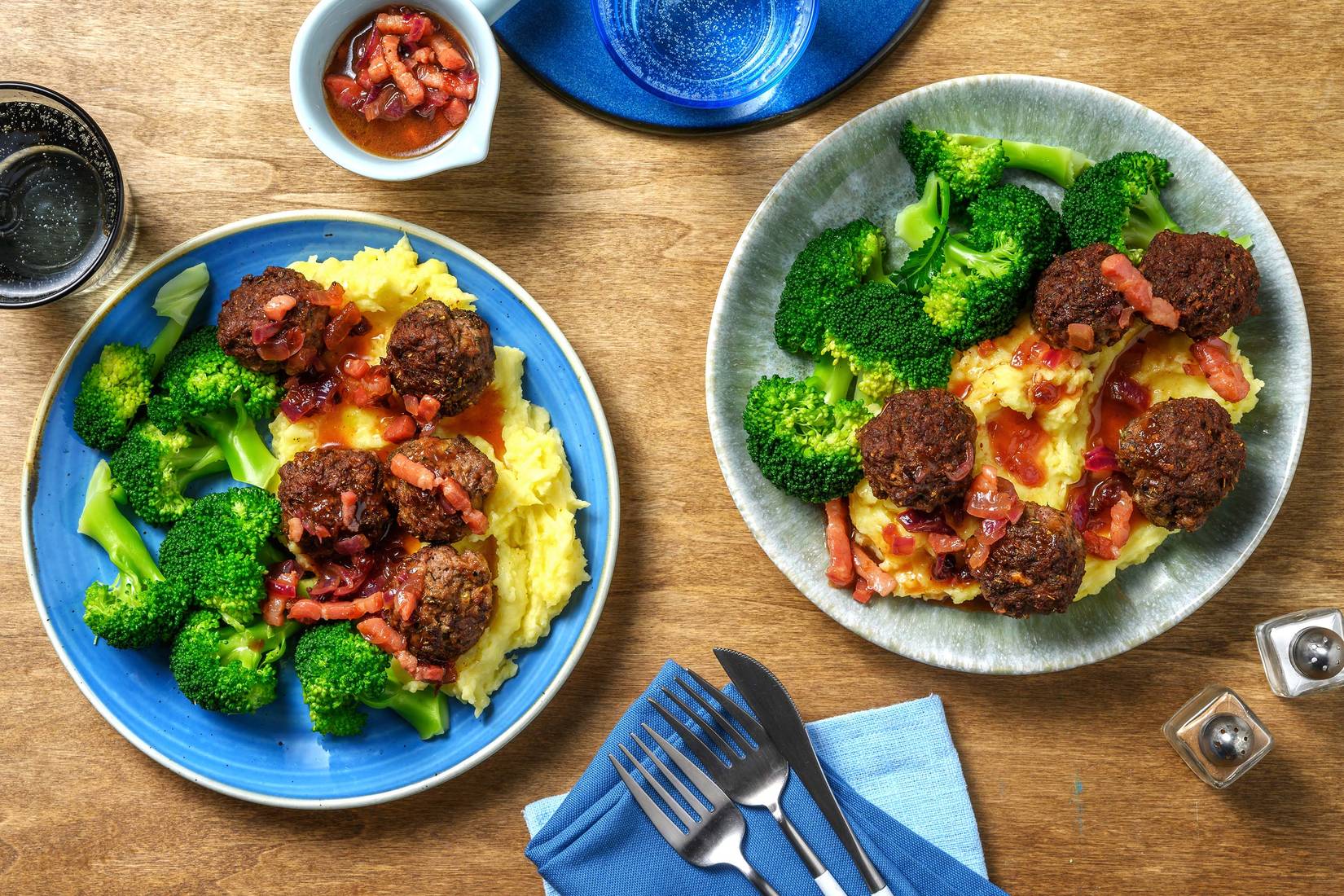 Meatballs in Bacon & Onion Gravy