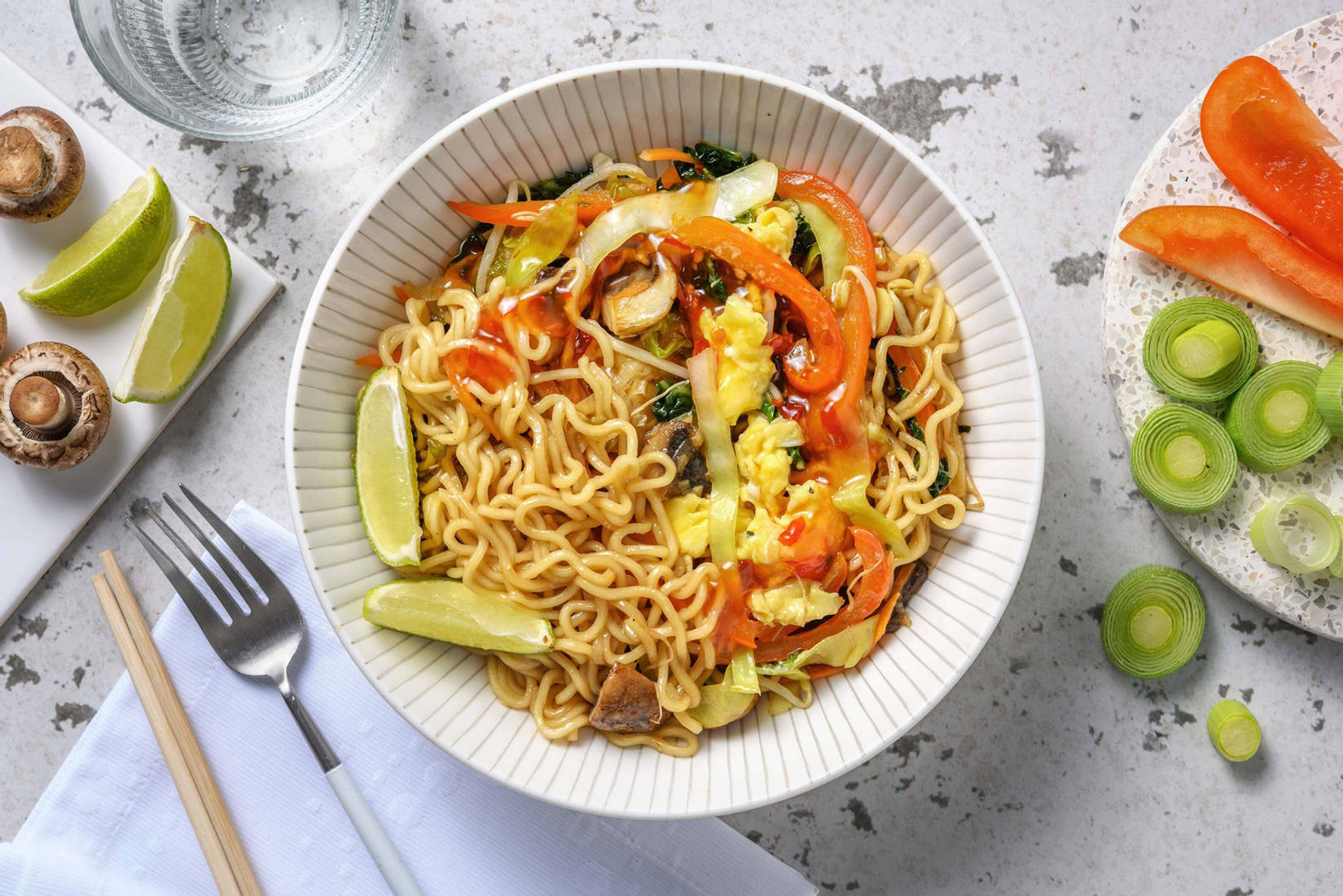 Vegetarische hokkien noedels