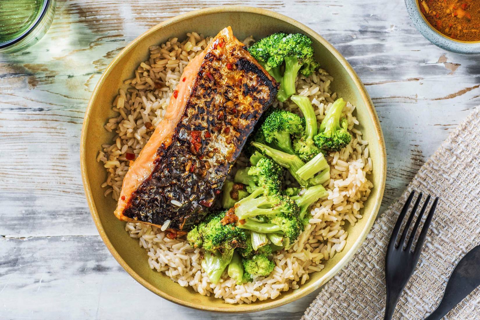 Filet de saumon mariné à l'orientale