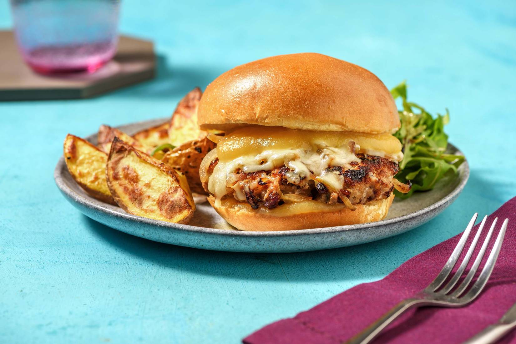 Oregano and Cranberry Sausage Burger