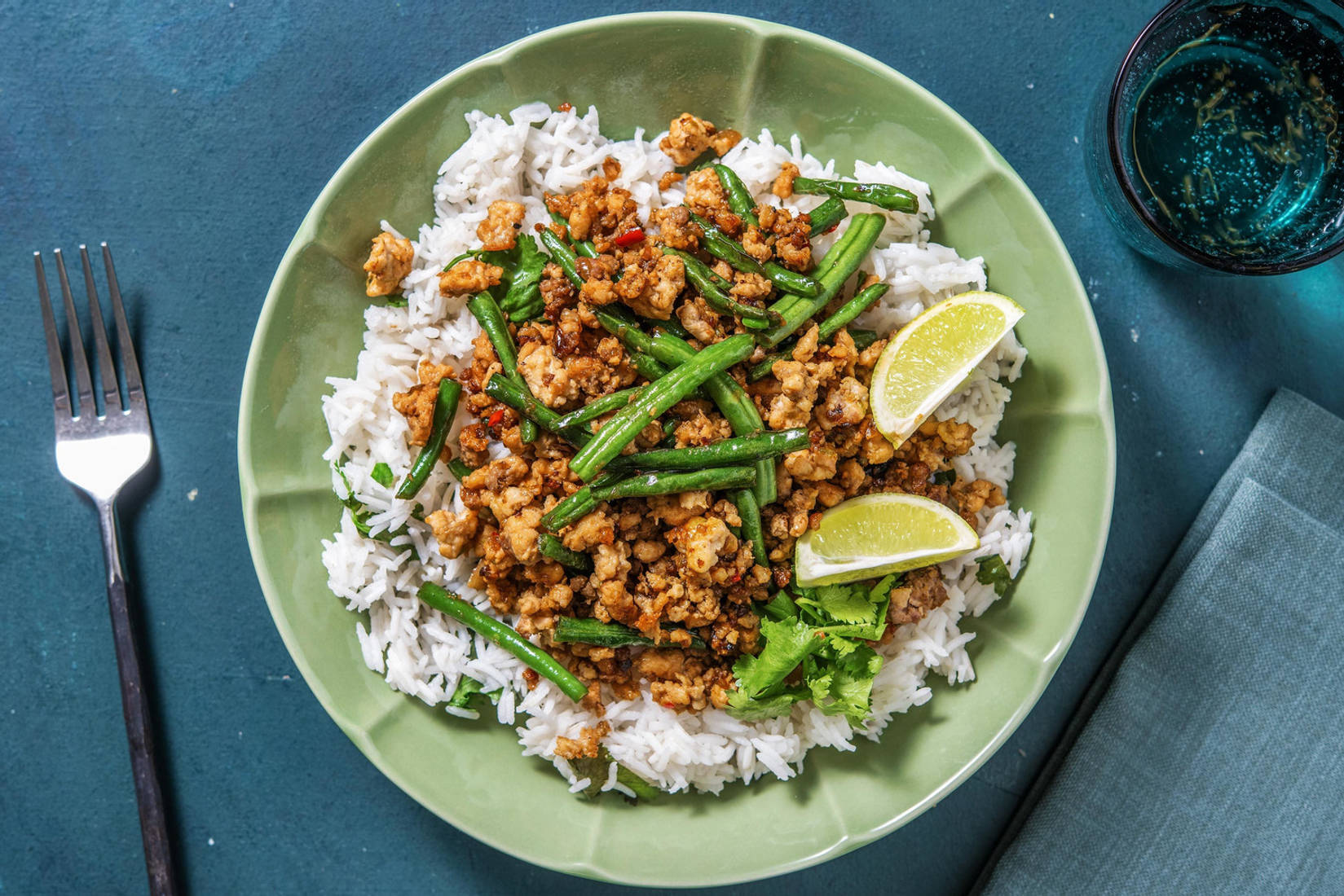 Pad krapow thaïlandais à la dinde
