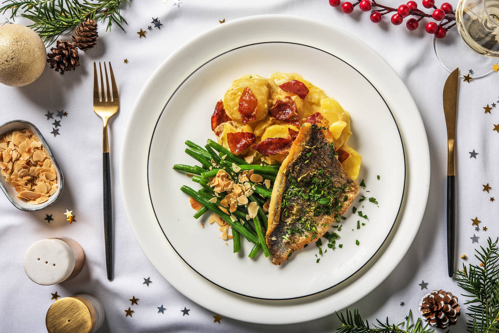 Season’s Sea Bream with Golden Gratin