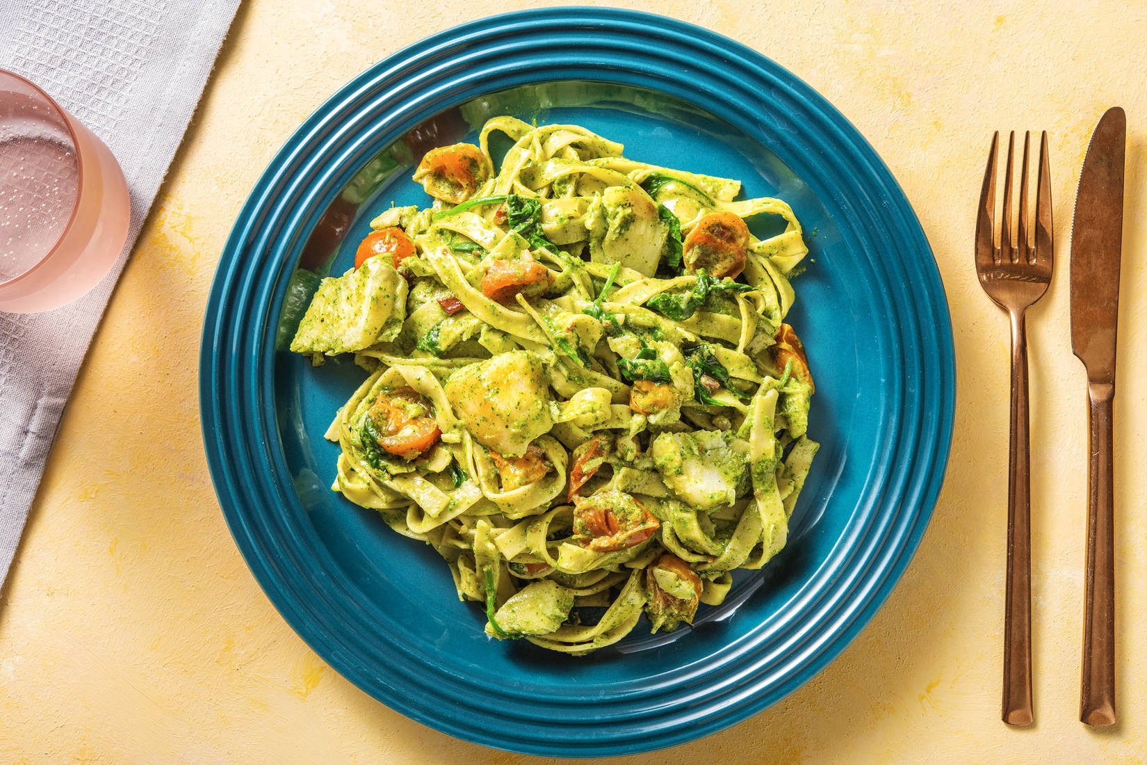 Creamy Cod with Fresh Tagliatelle