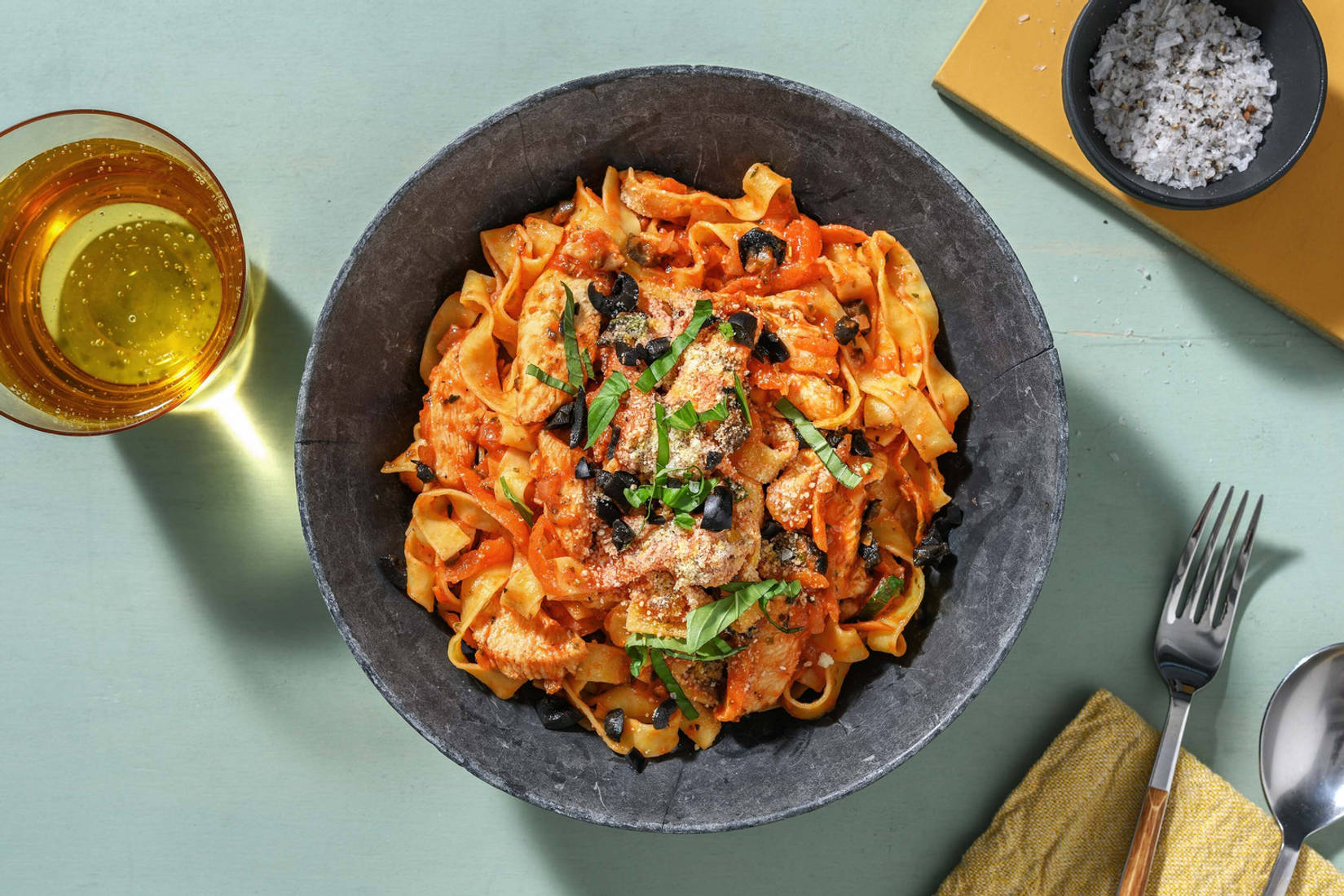 Pasta alla Cacciatore! mit Poulet