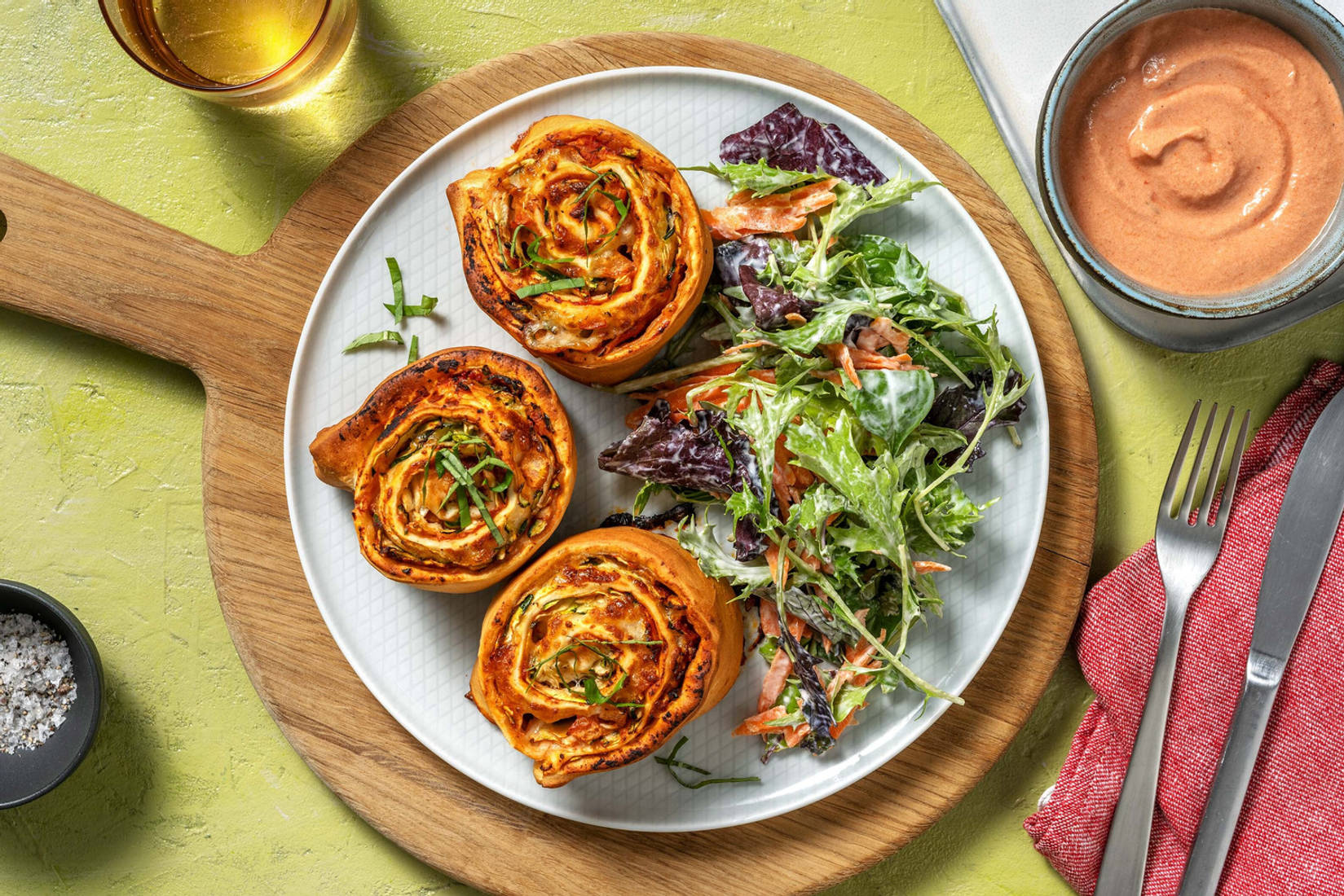 Pizzaschnecken mit verstecktem Gemüse