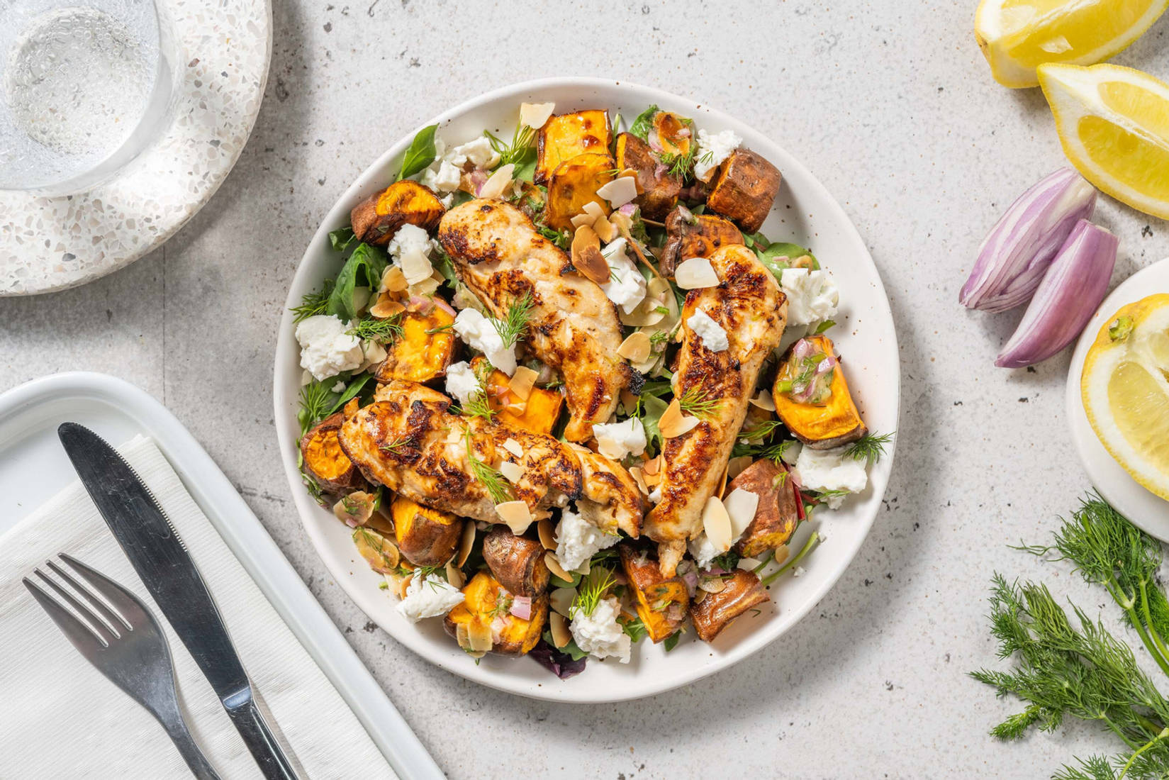 Poulet bio au miel au citron et à l’aneth