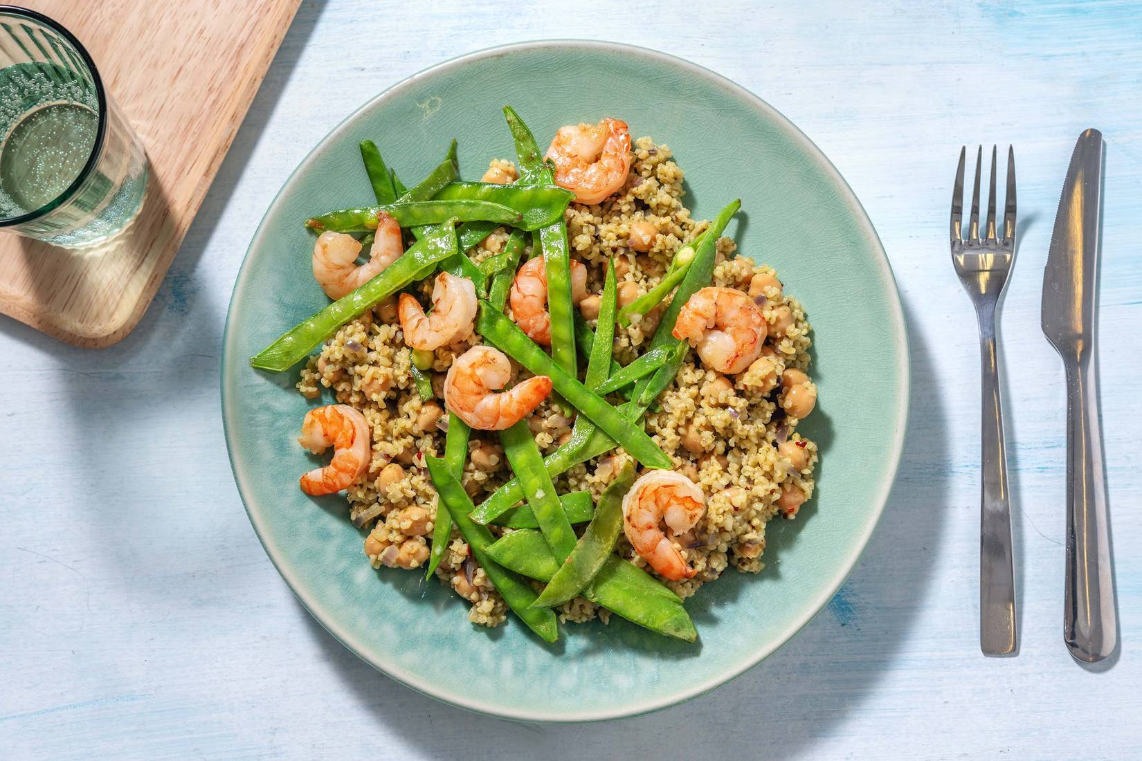 Prawn and Chickpea Bulgur Salad