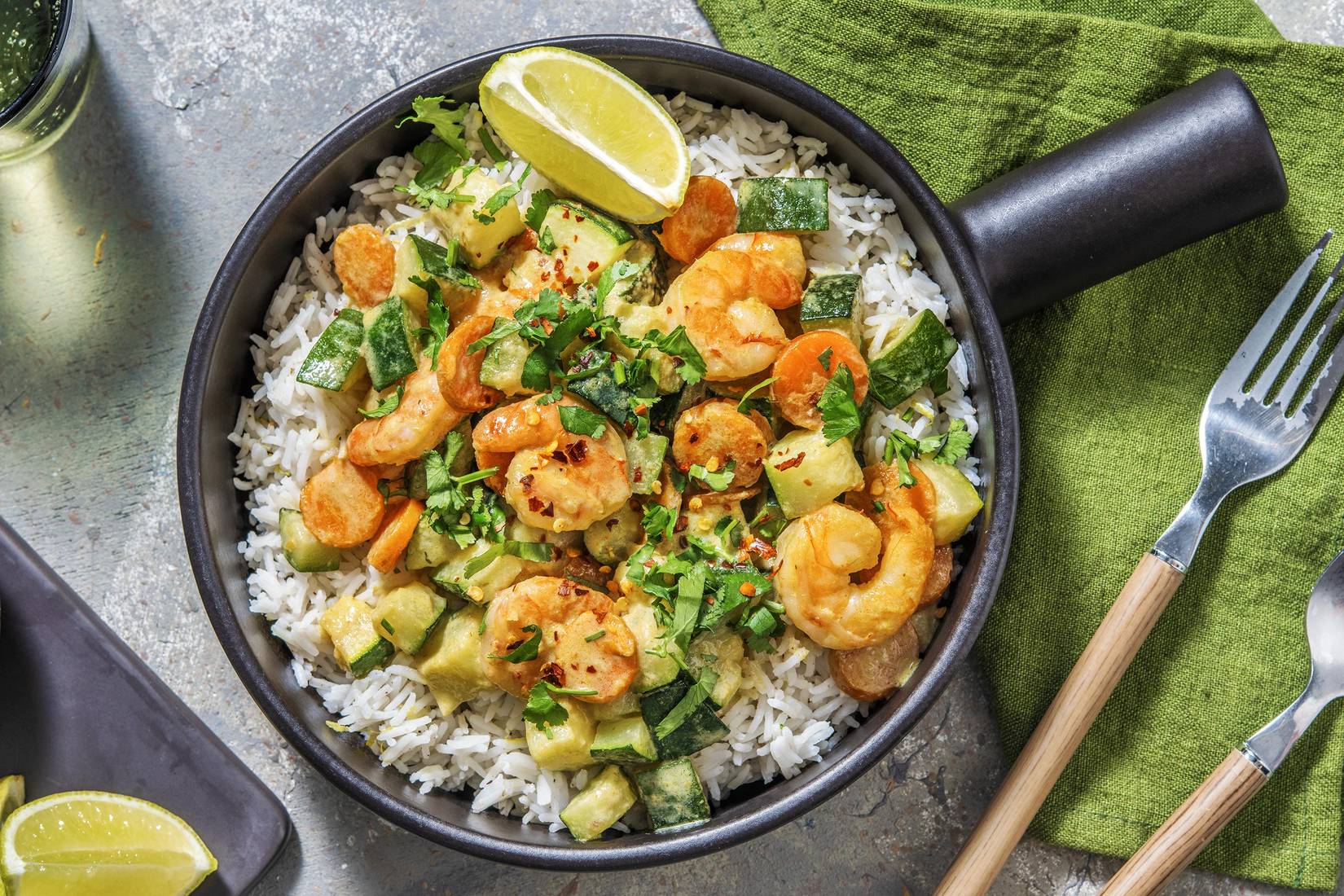 Thai Inspired Prawn Green Curry