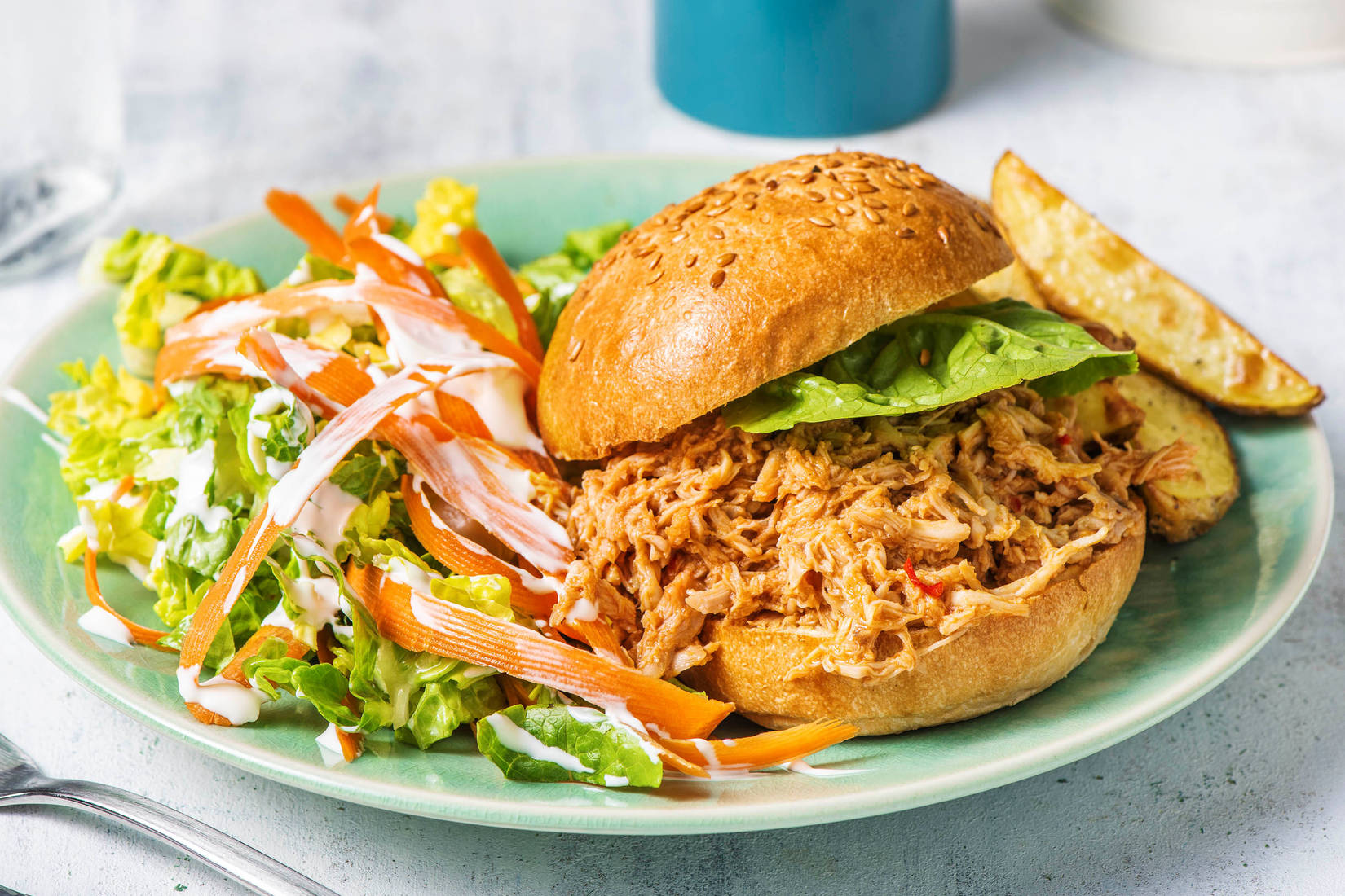 Pulled Chicken Burgers