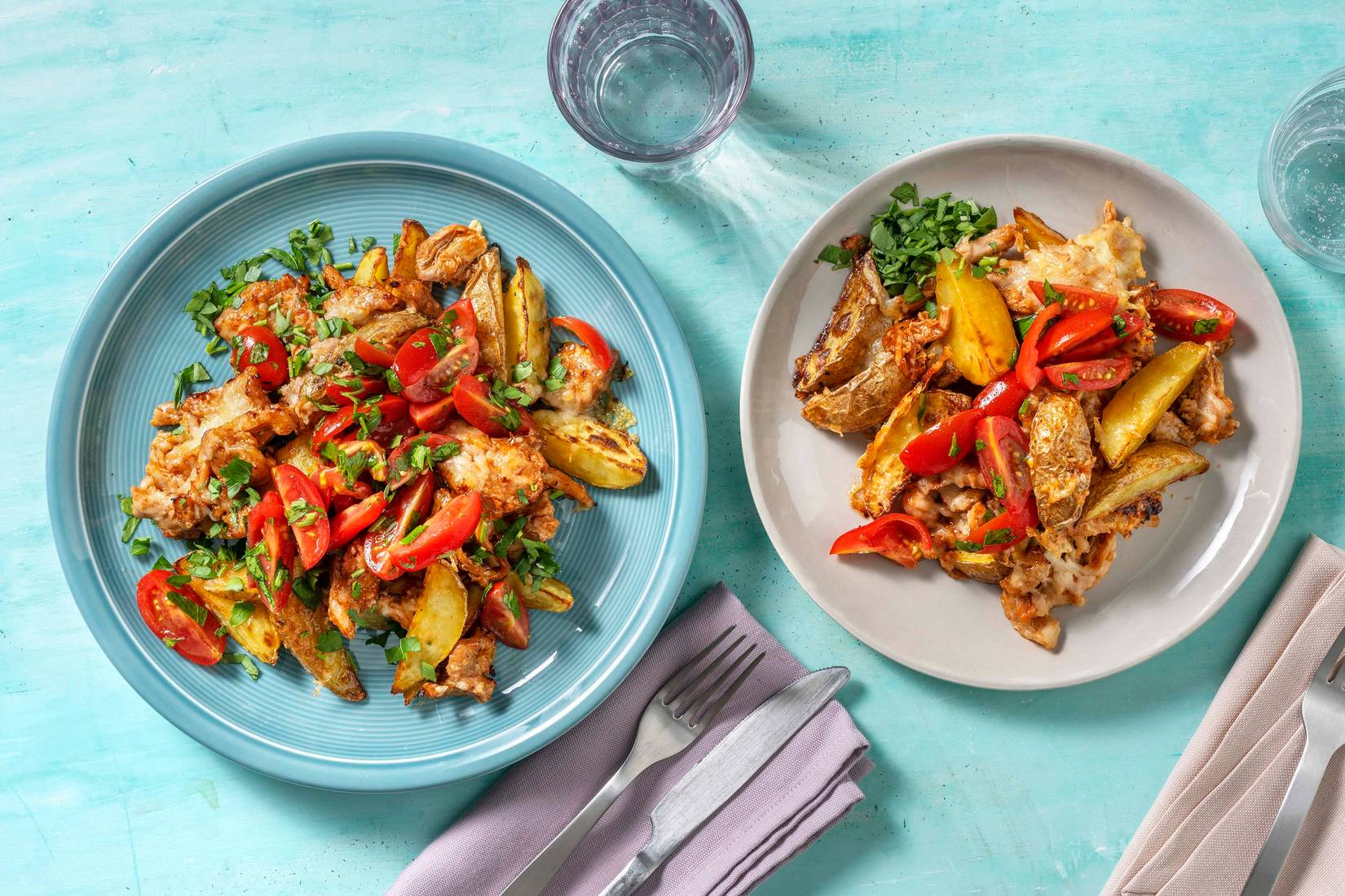 Pulled Chicken Loaded Cheesy Wedges