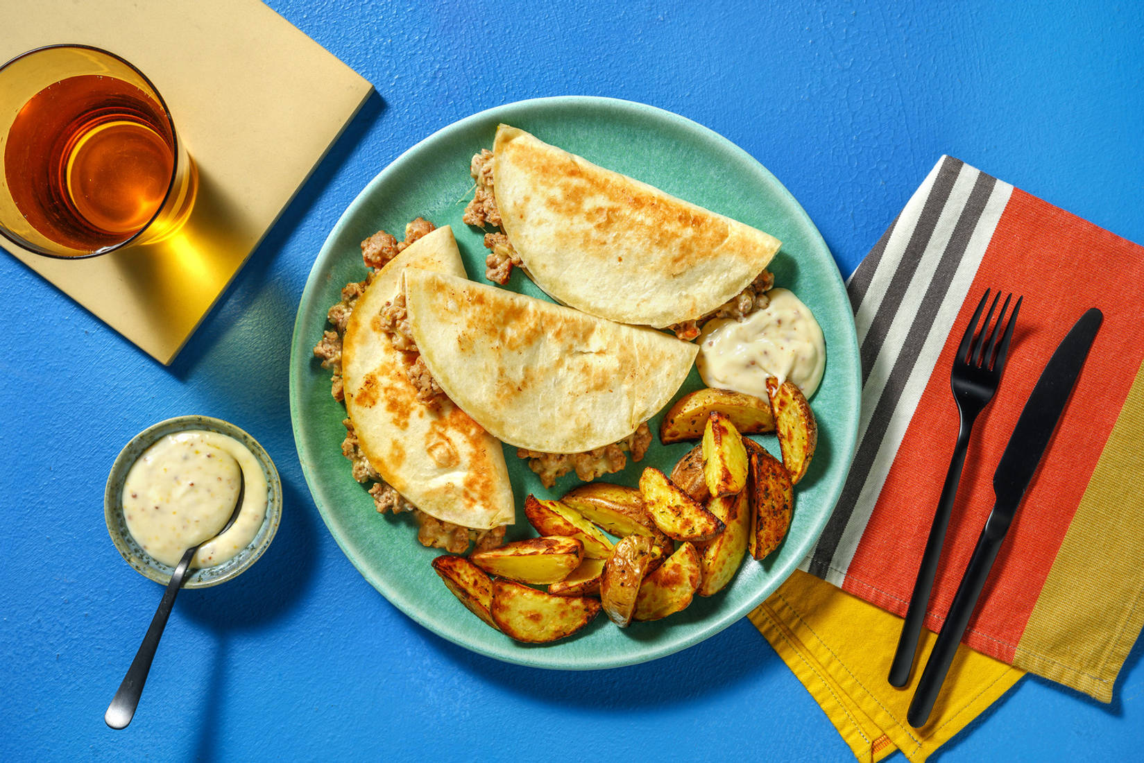 Quesadillas au fromage au Beyond Meat®  façon bodegas d’Harlem