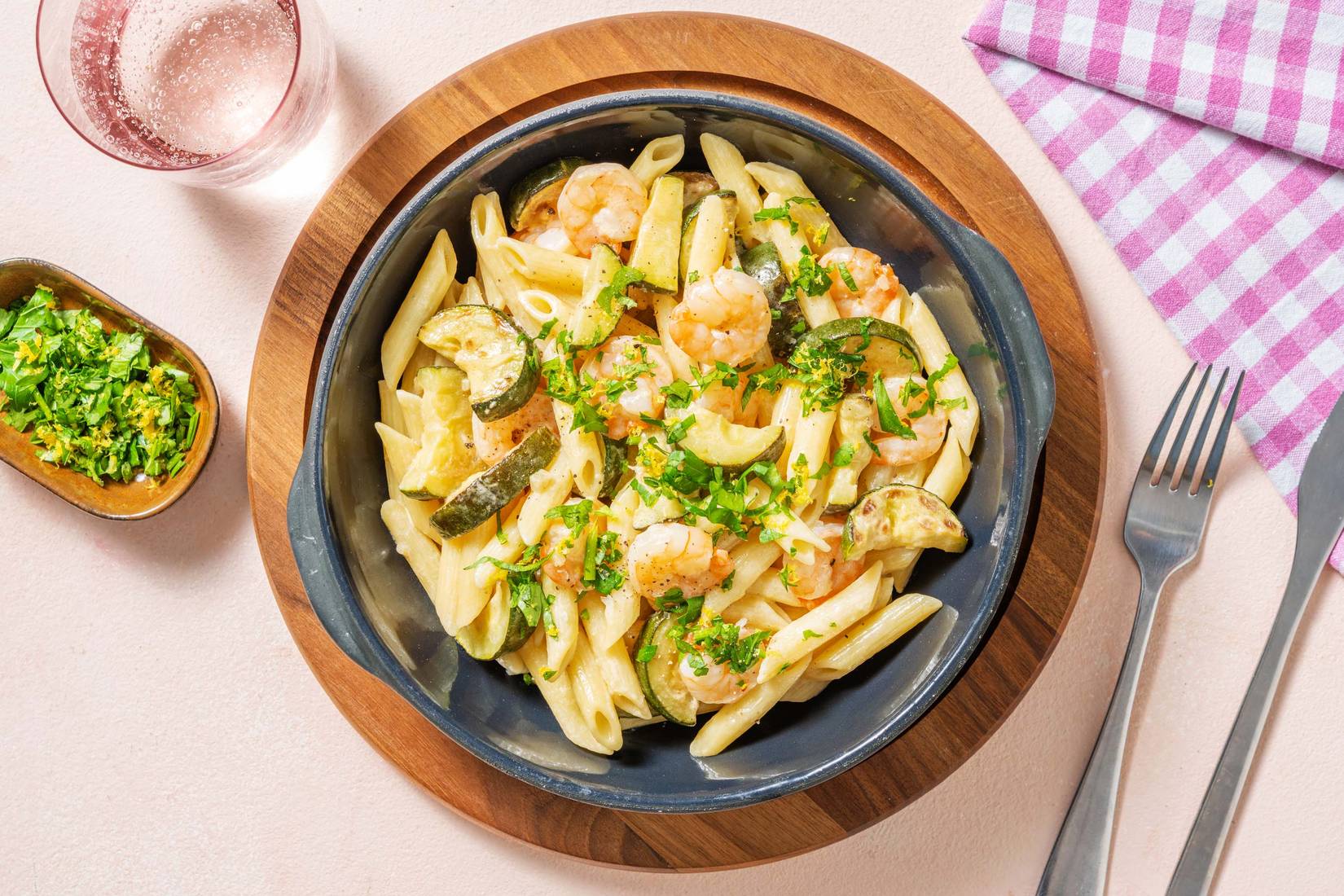 Quick Creamy Prawn Penne