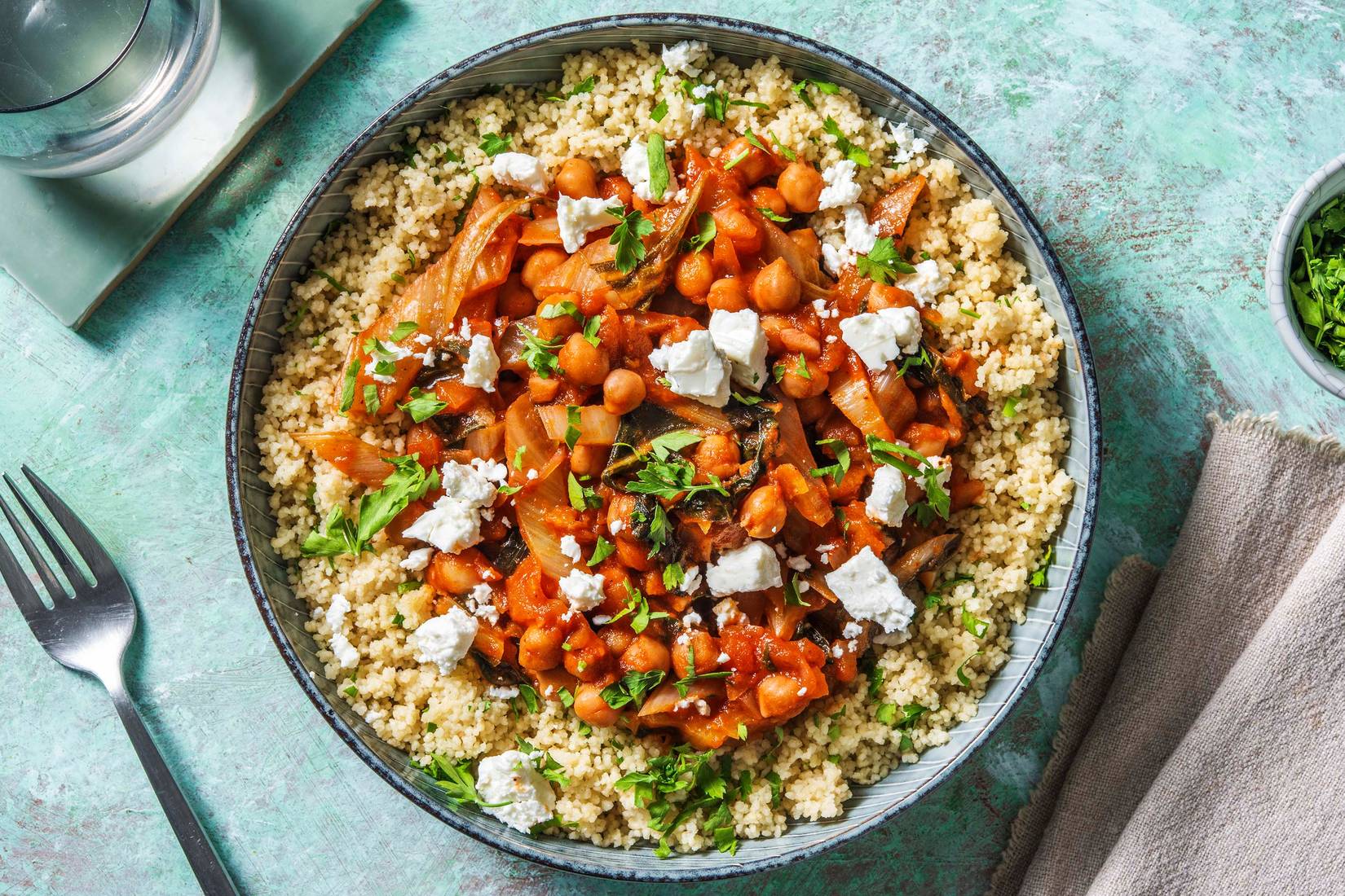 Rainbow Chard and Chickpea Moroccan Style Stew