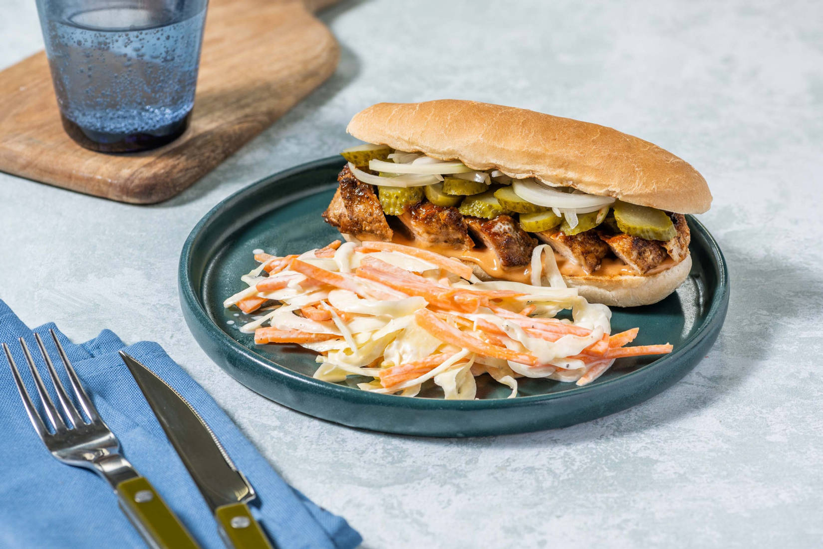Grilled BBQ Pork Sandwiches