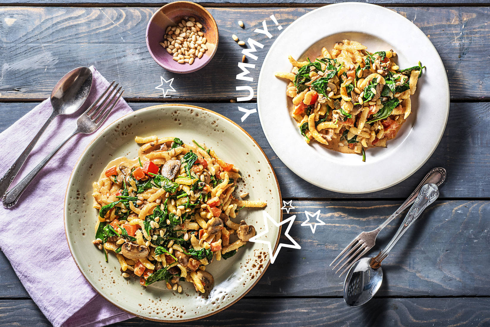 Cremige Spätzlepfanne