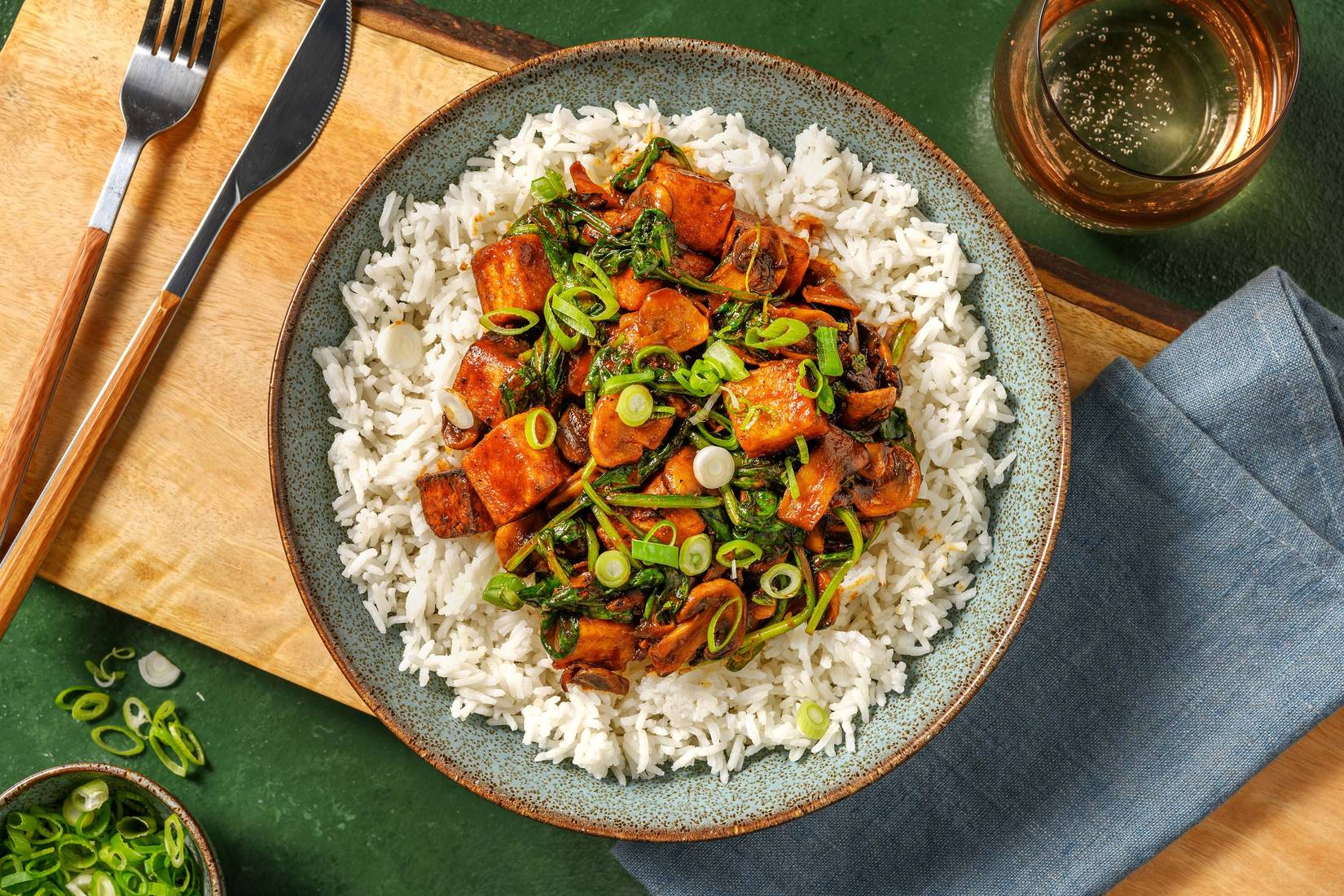 Spicy Mushroom Mapo Tofu