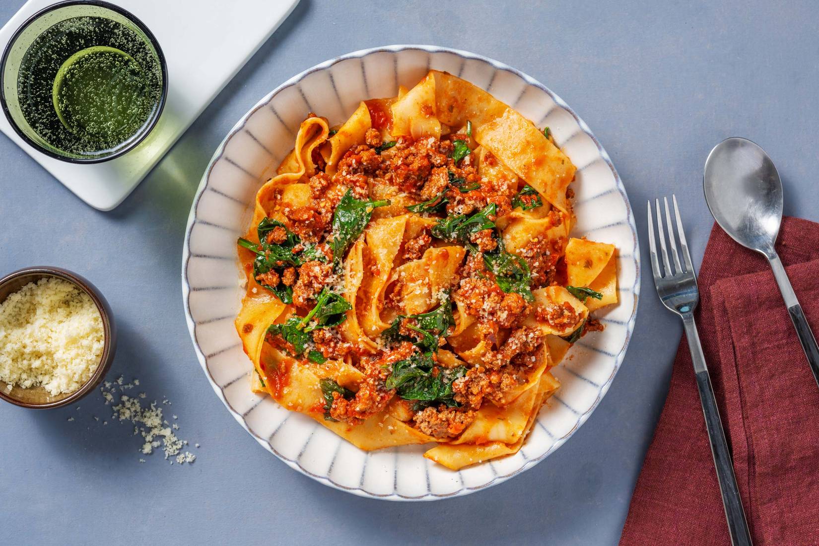 Spicy Pork and Spinach Ragu