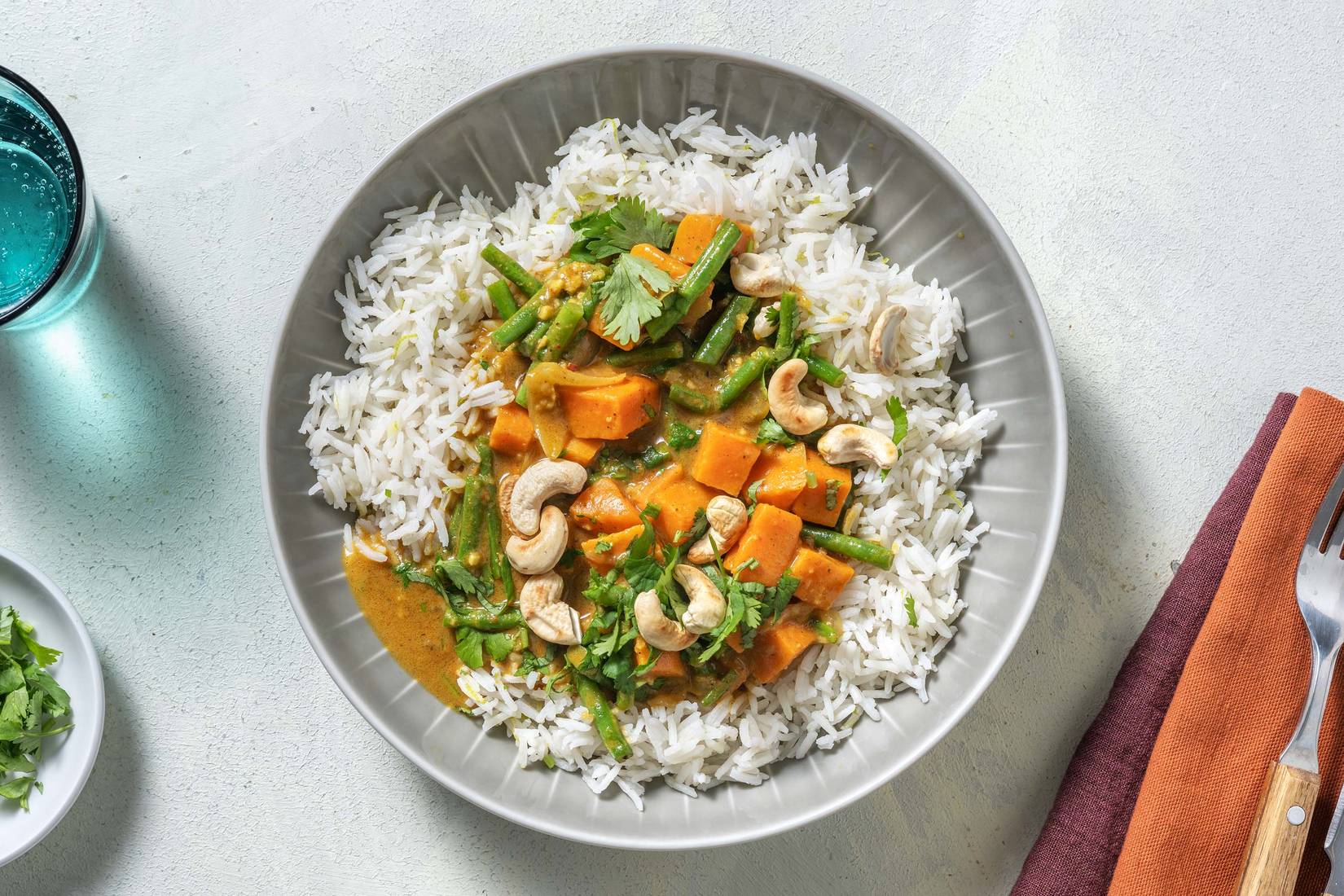 Sri Lankan Style Sweet Potato and Green Bean Curry