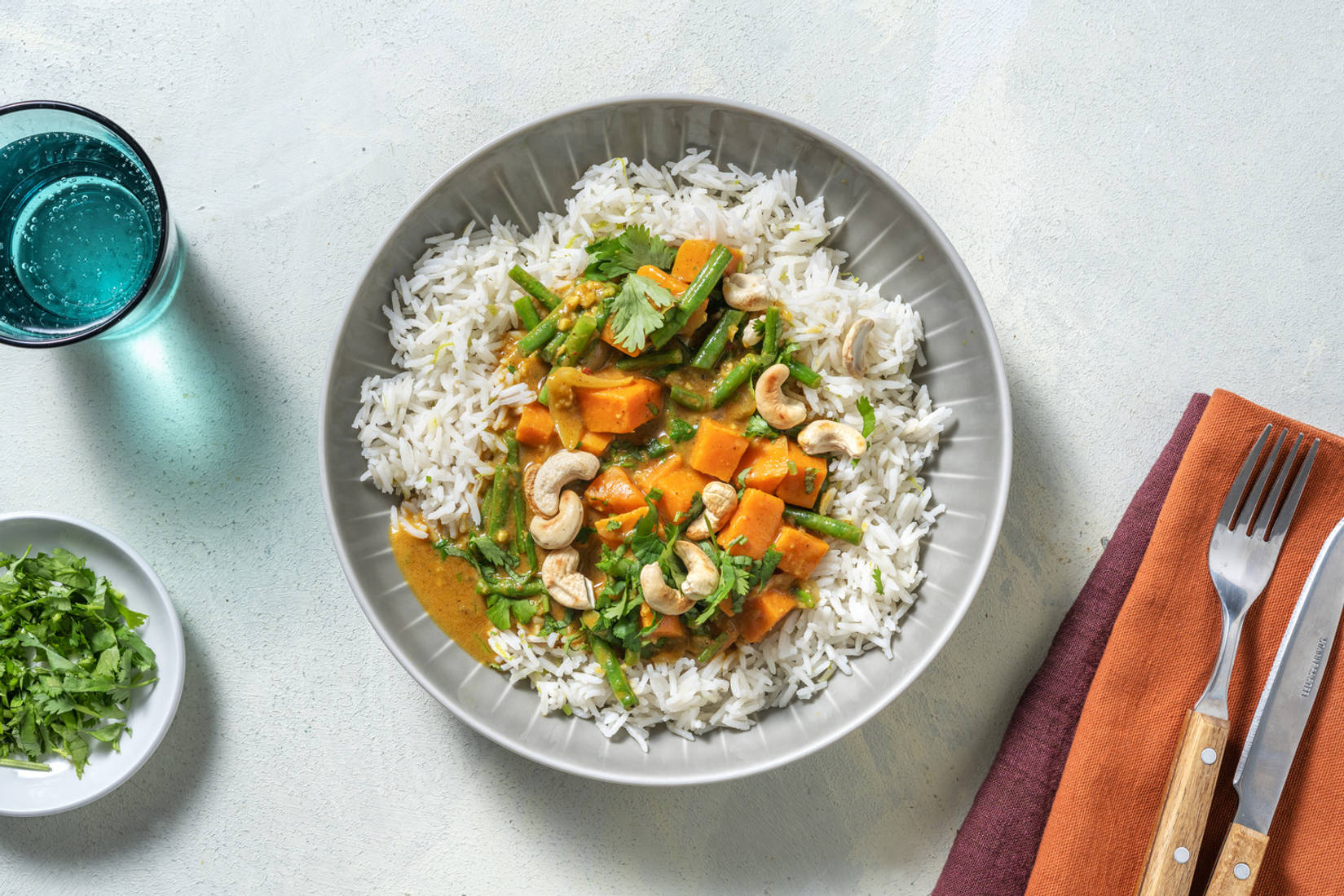 Sri Lankan Style Sweet Potato and Green Bean Curry