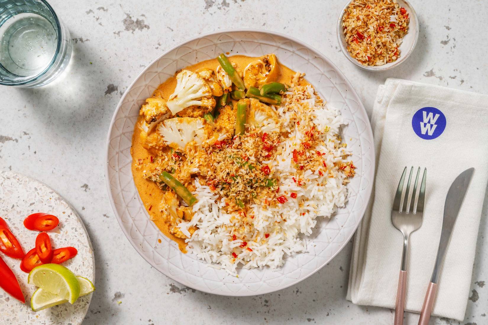 Sri Lankan Style Veggie Curry and Rice