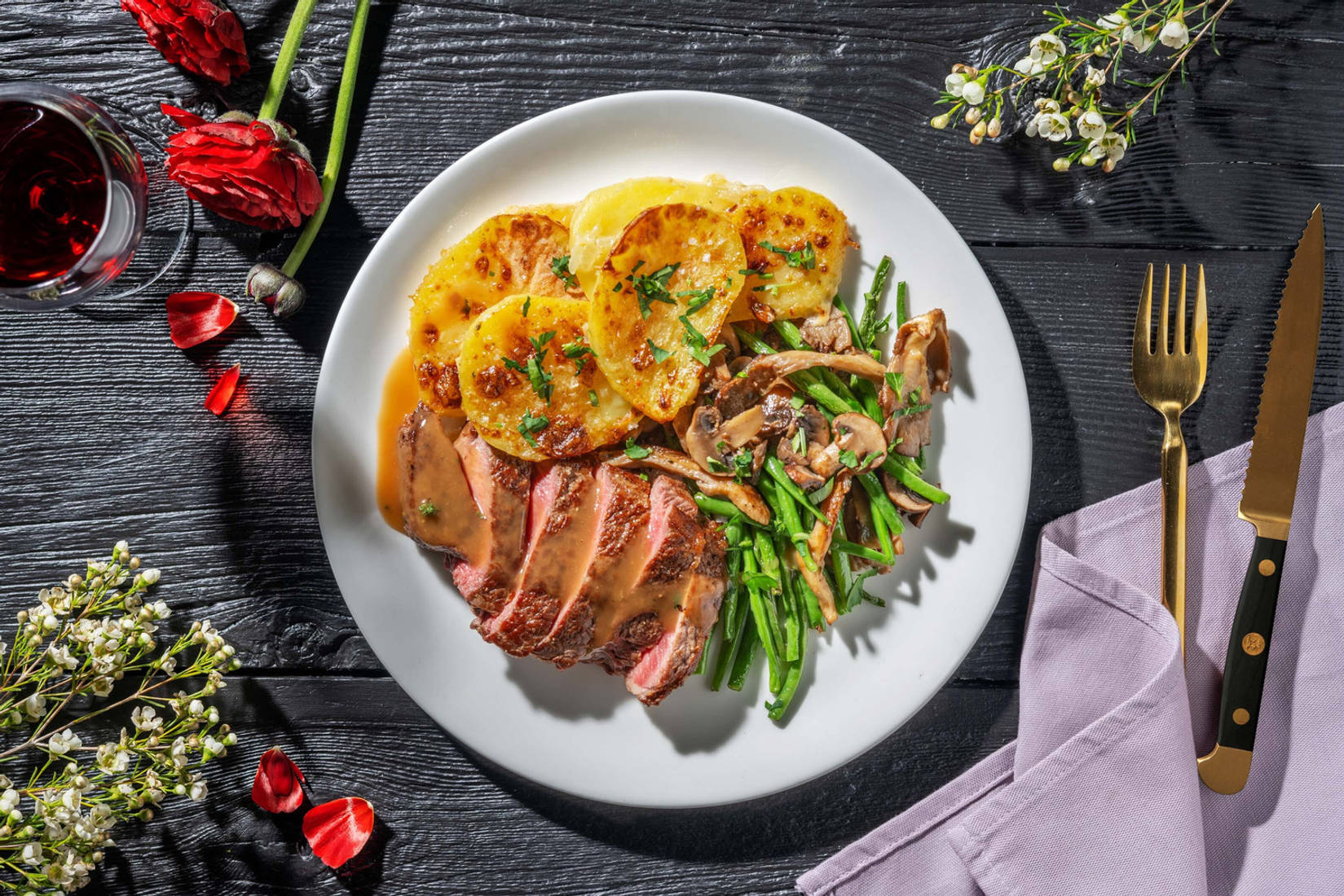Steaks and Easy Scalloped Potatoes