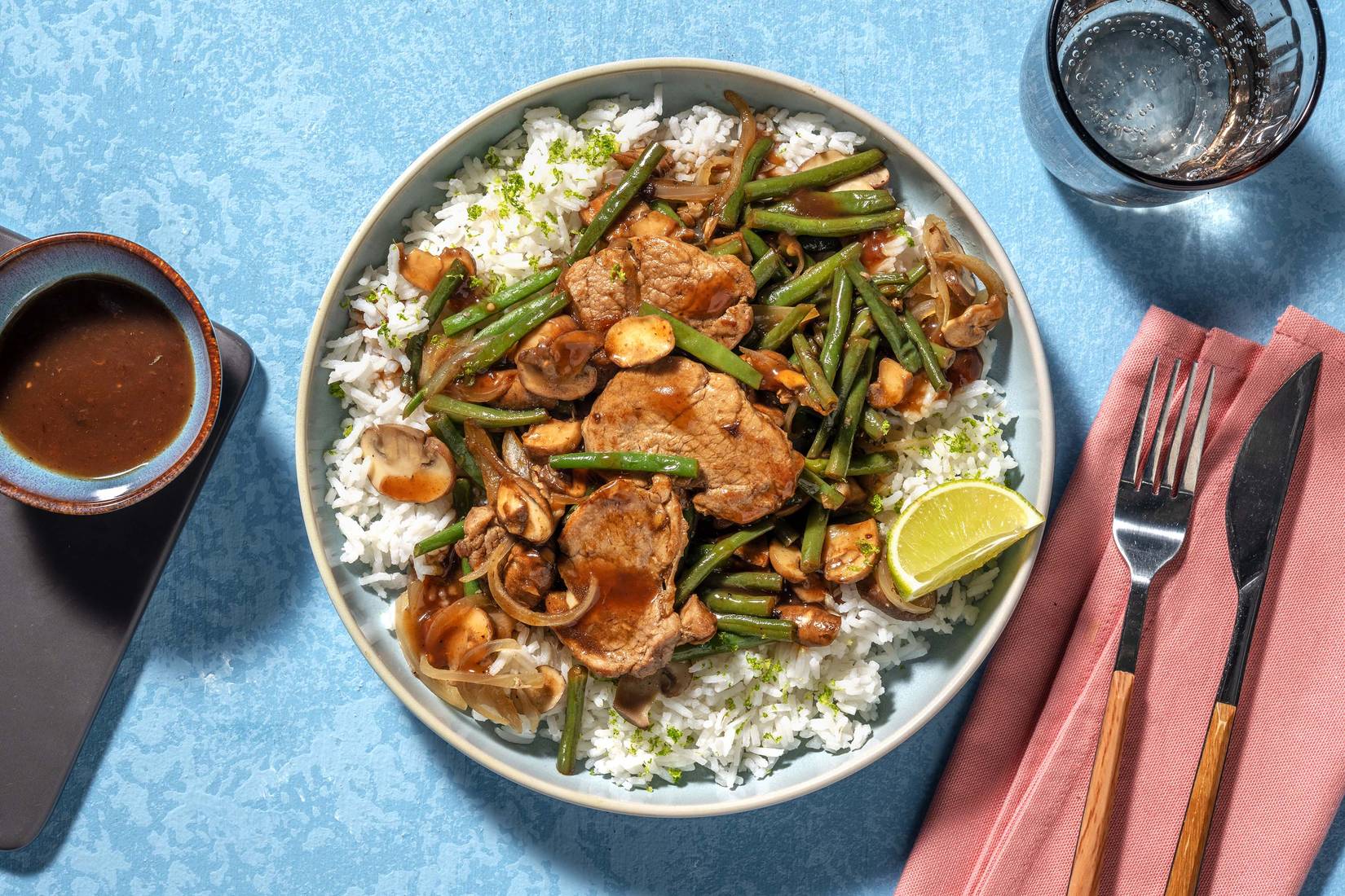 Stir Fry Schweinefilet mit Soja-Pflaumensoße