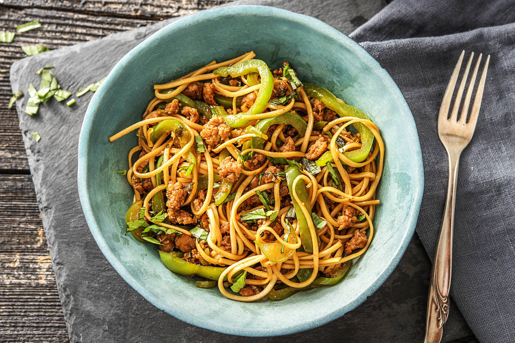 Superfast Asian-Spiced Pork Noodles