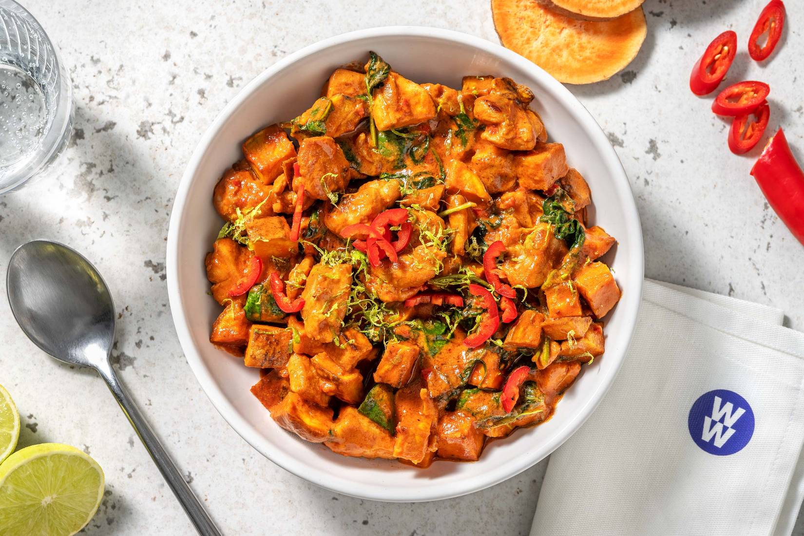 Sweet Potato, Ginger & Garlic Chicken Stew