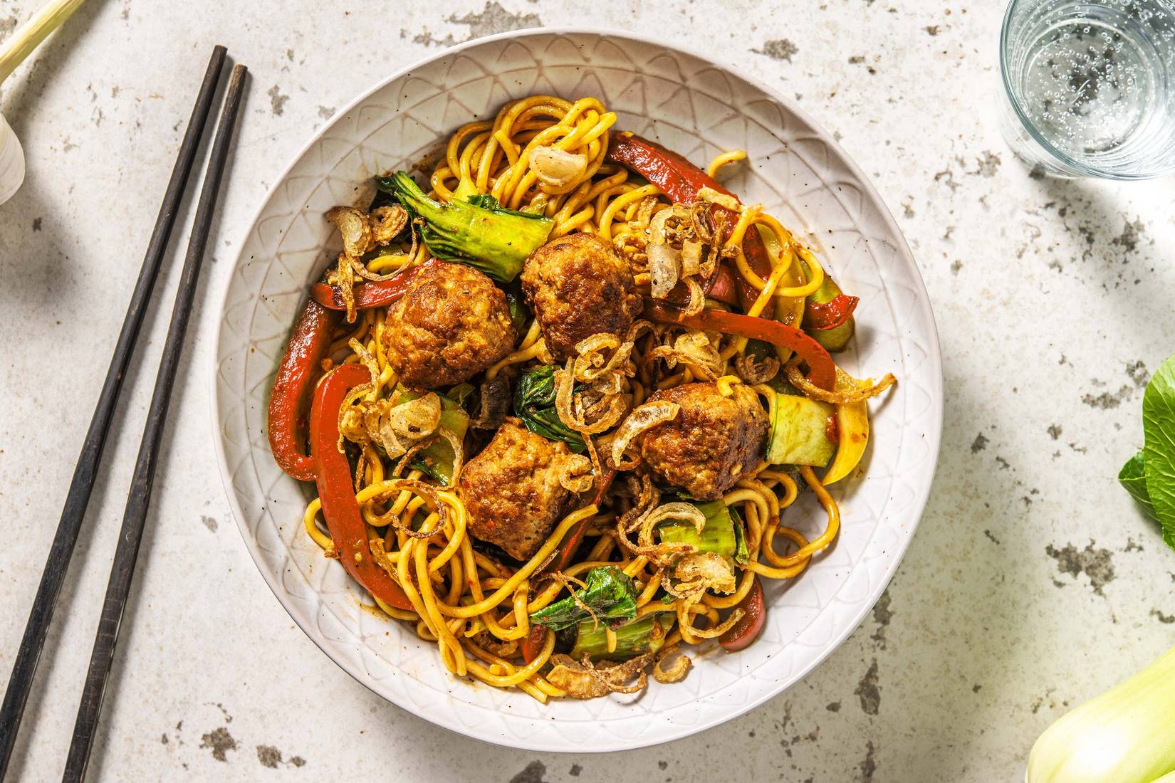 Szechuan Glazed Pork Meatballs