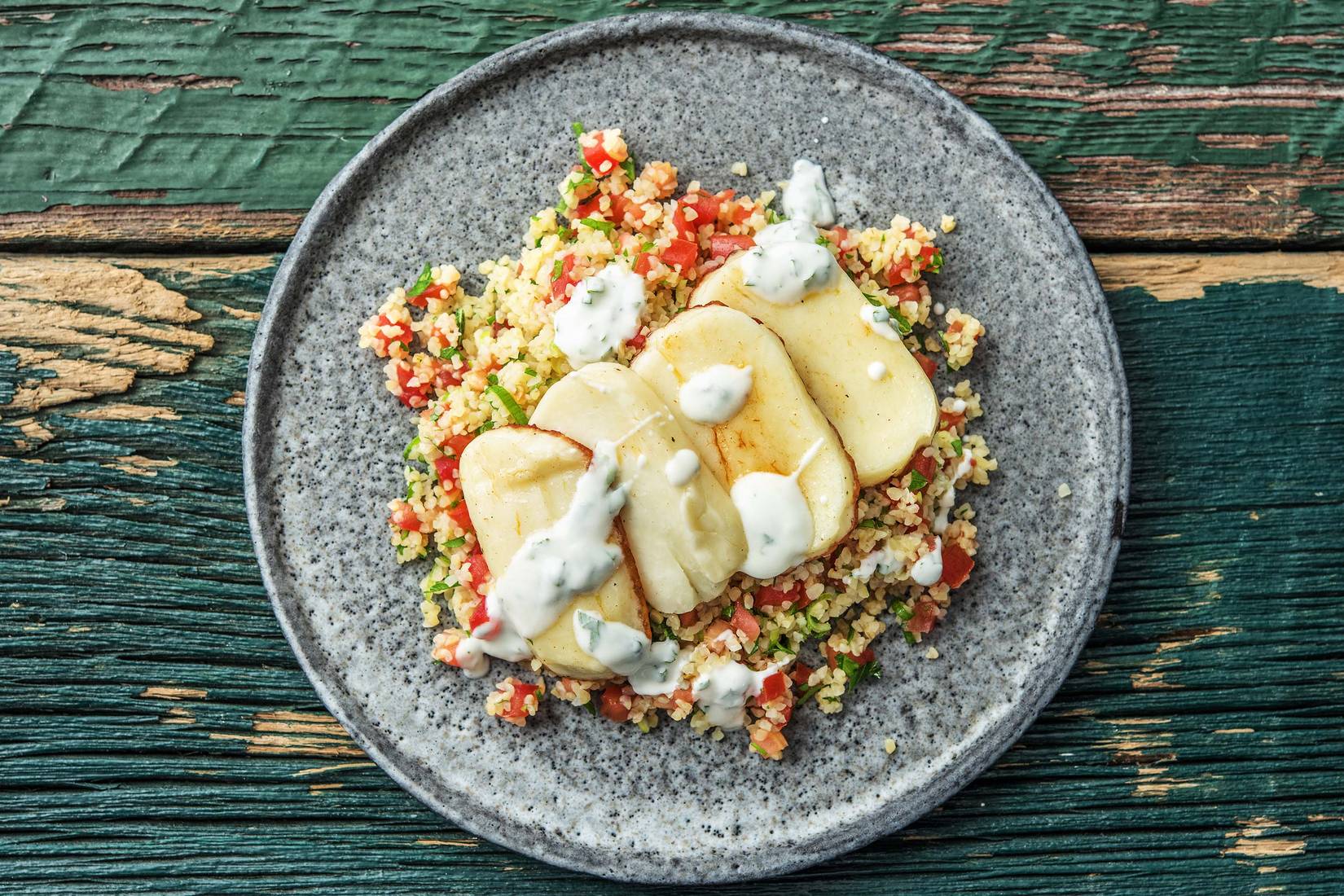 Halloumi mit Tabbouleh