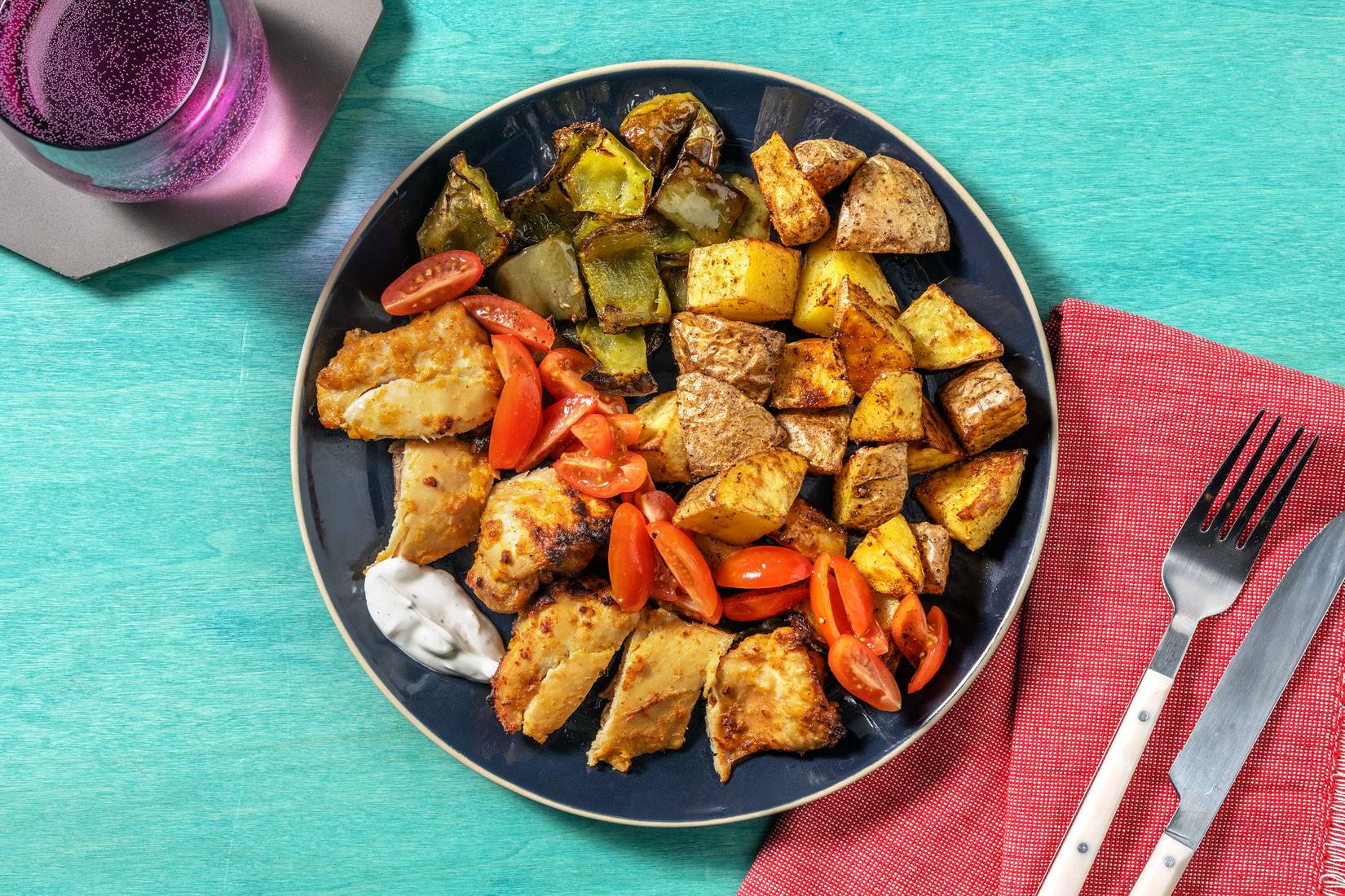 Tandoori Chicken and Potato Traybake