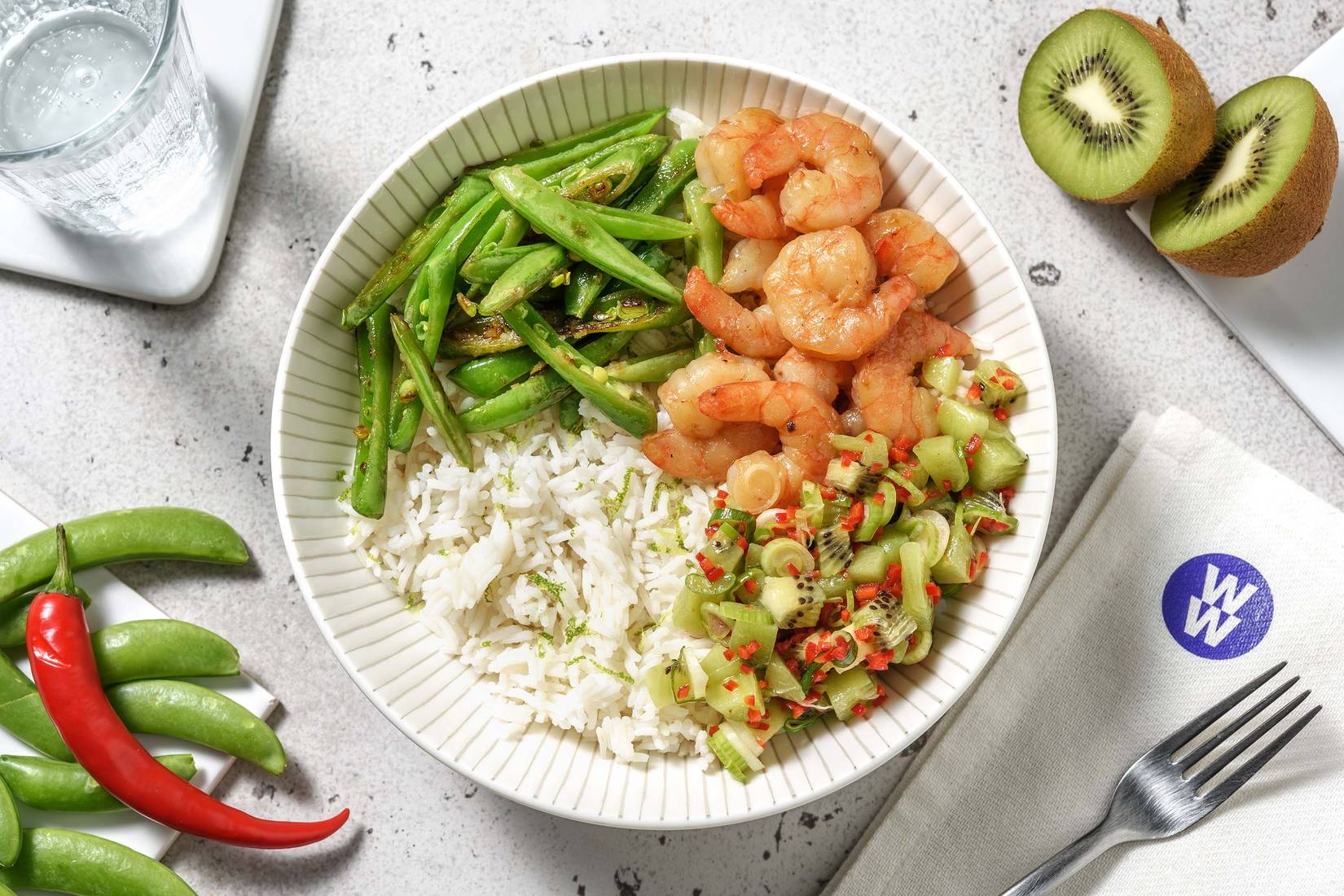 Teriyaki Prawn Poke Style Bowl