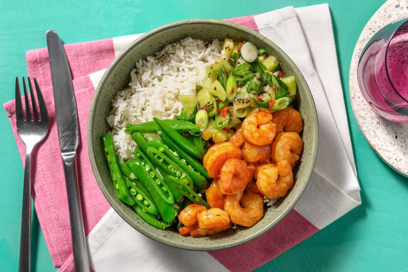 Teriyaki Prawn Poke Style Bowl