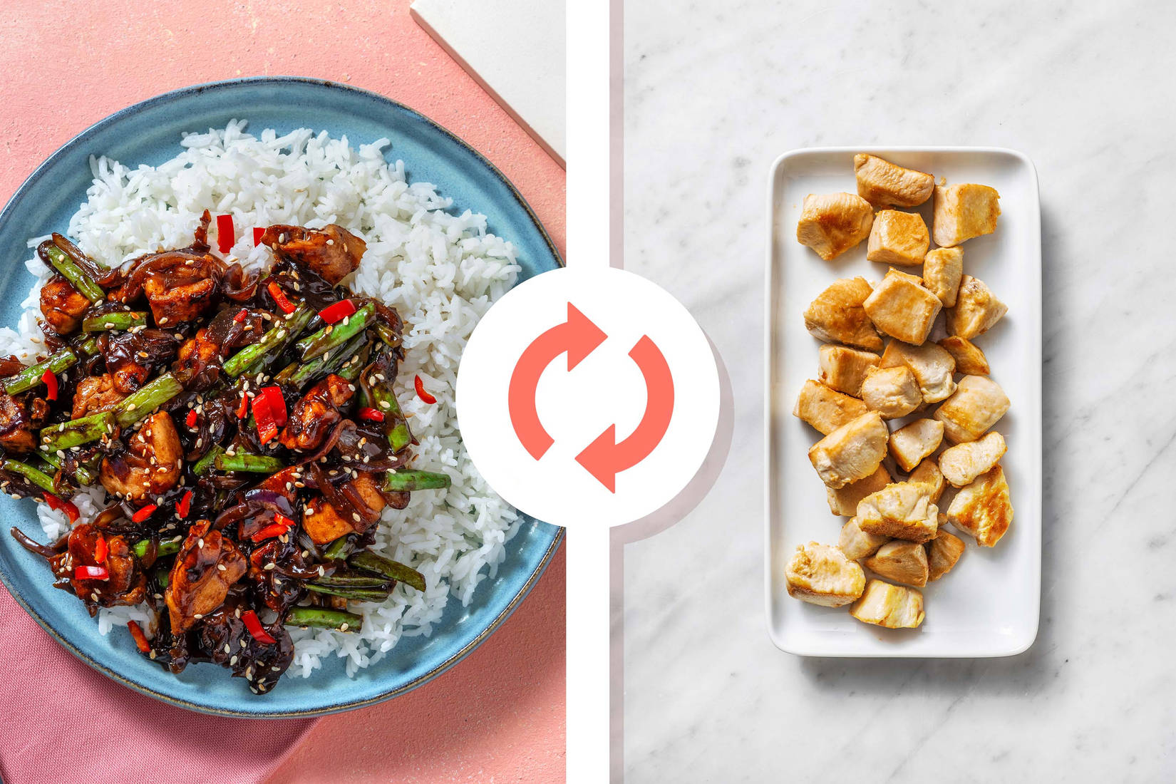 Teriyaki Sesame Diced Chicken Breast