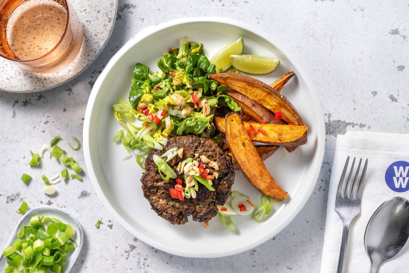 Thai Style Spiced Naked Burgers